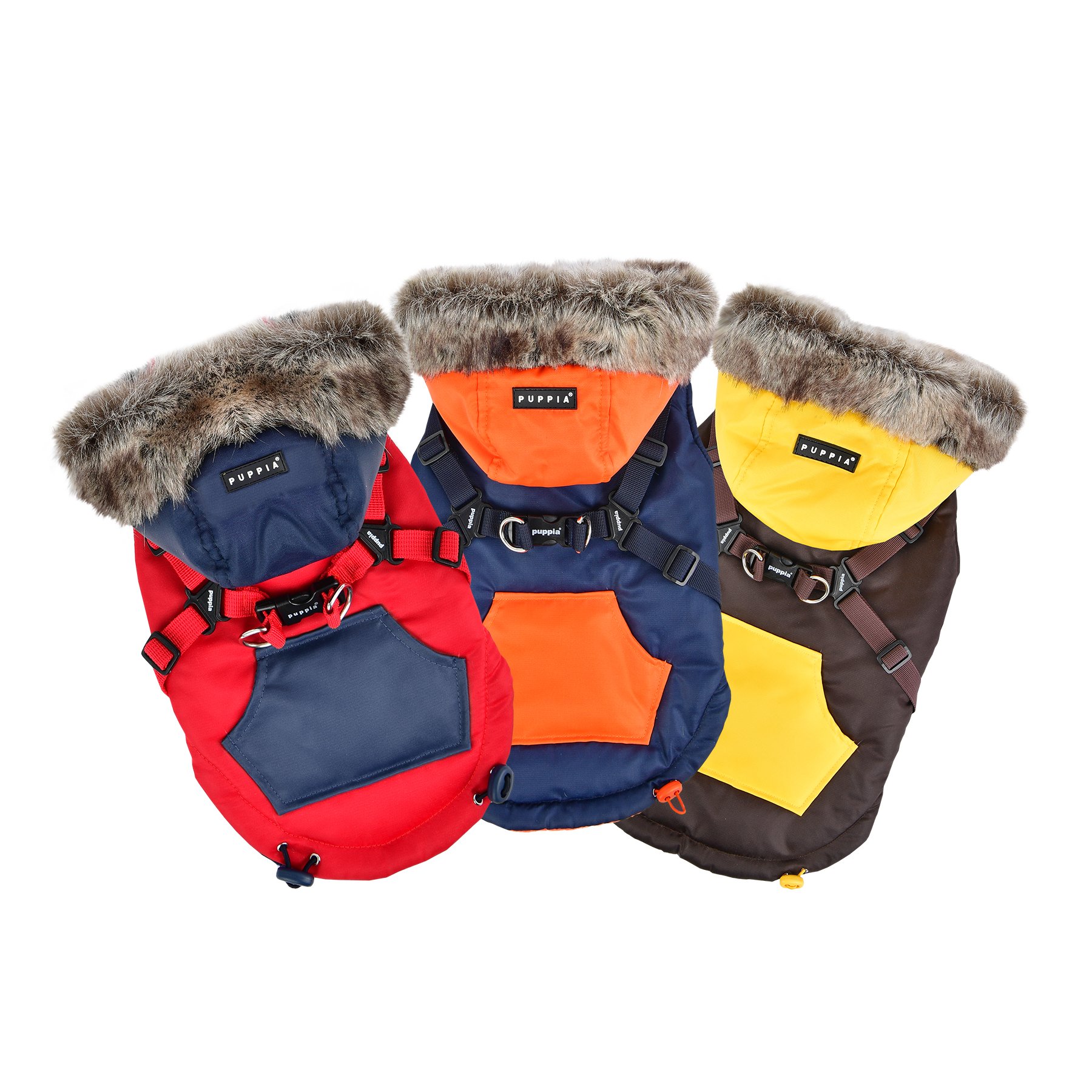 Puppia Orson Dog Coat for Small to Medium Dogs - Navy Blue, Size L - Warm & Waterproof Winter Jacket for Outdoor Walks and Cold Weather Protection