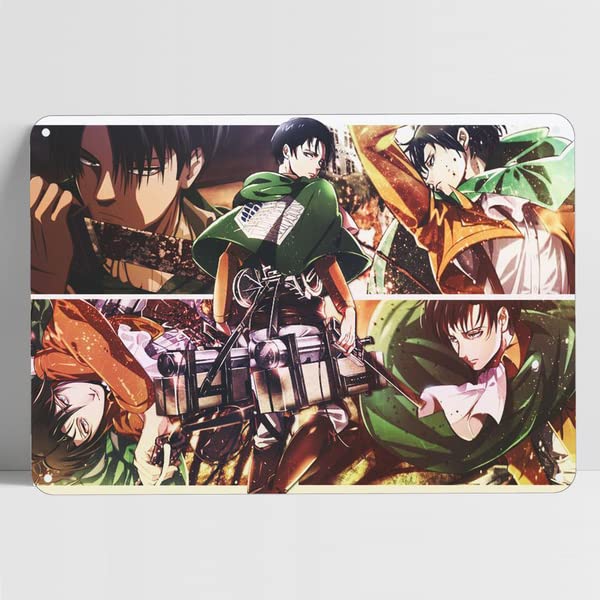 Attack on Titan Anime Metal Tin Sign - 8x12 Inch Cool Wall Art Poster for Bar, Pub, Home & Room Decor | Aesthetic Anime Wall Decor for Fans & Collectors | Perfect for Gaming Rooms, Man Caves & Themed Spaces