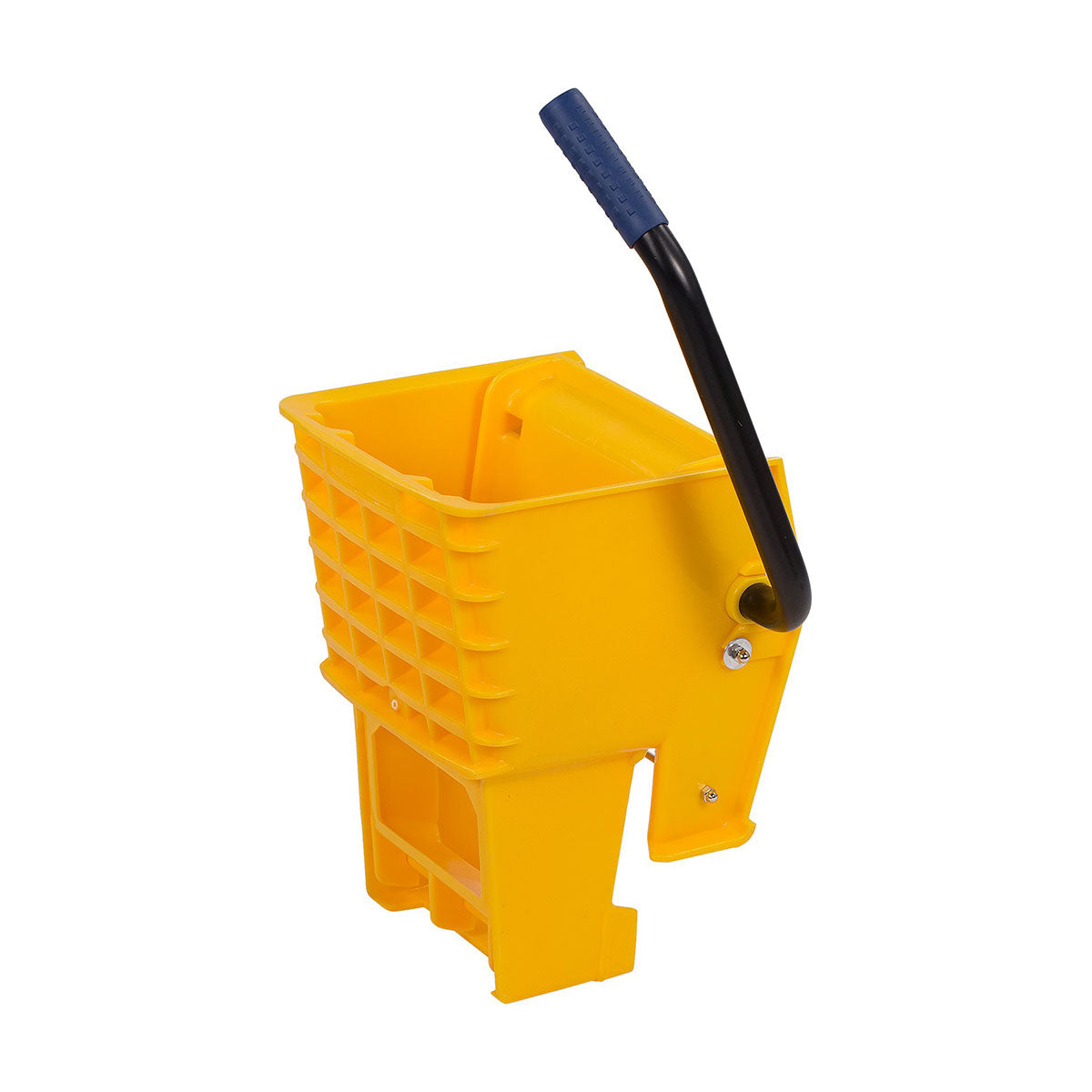 Carlisle 36908W04 Side Press Mop Wringer Bucket with Yellow Handle - Heavy Duty Cleaning Tool for Floors, Garages & Commercial Spaces