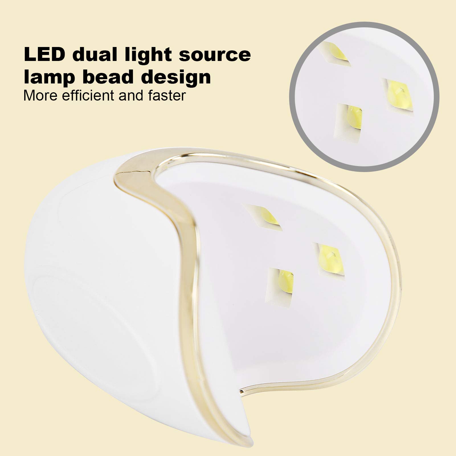 Mini UV Gel Nail Lamp - 12W Portable LED Nail Dryer Light for Single Finger Gel Polish | Fast Curing at Home, Salon & Travel | Perfect for DIY Manicures & Professional Nail Art