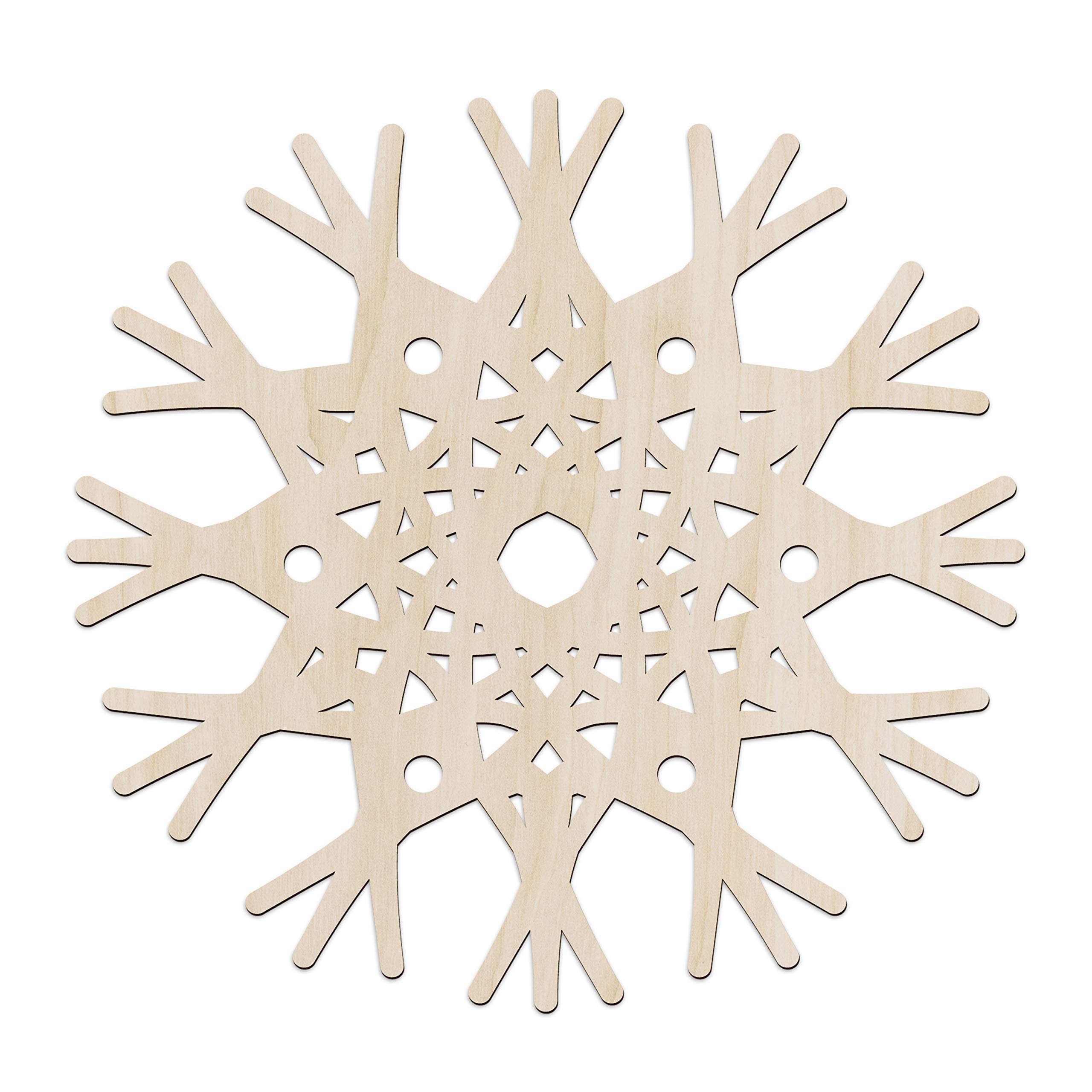 Ambesonne Mandala Wooden Wall Art - Handcrafted Vintage Snowflake Design on Birch Plywood, Rustic Home Decor for Hallway, Bedroom, Living Room, Cafe & Office - 11.4