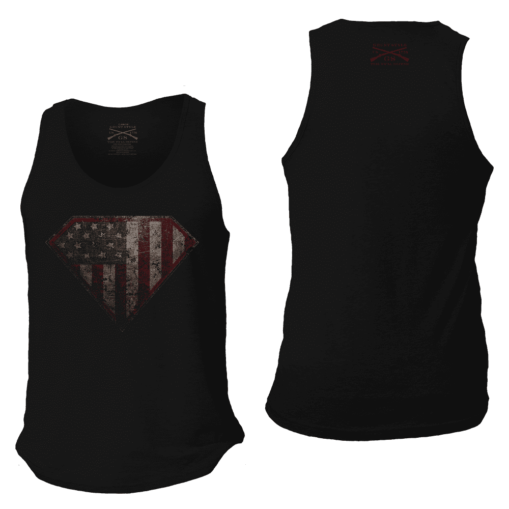 Men's Super Patriot 2.0 Tank Top - Black | Workout & Gym Essential | Comfortable Athletic Shirt for Running & Fitness