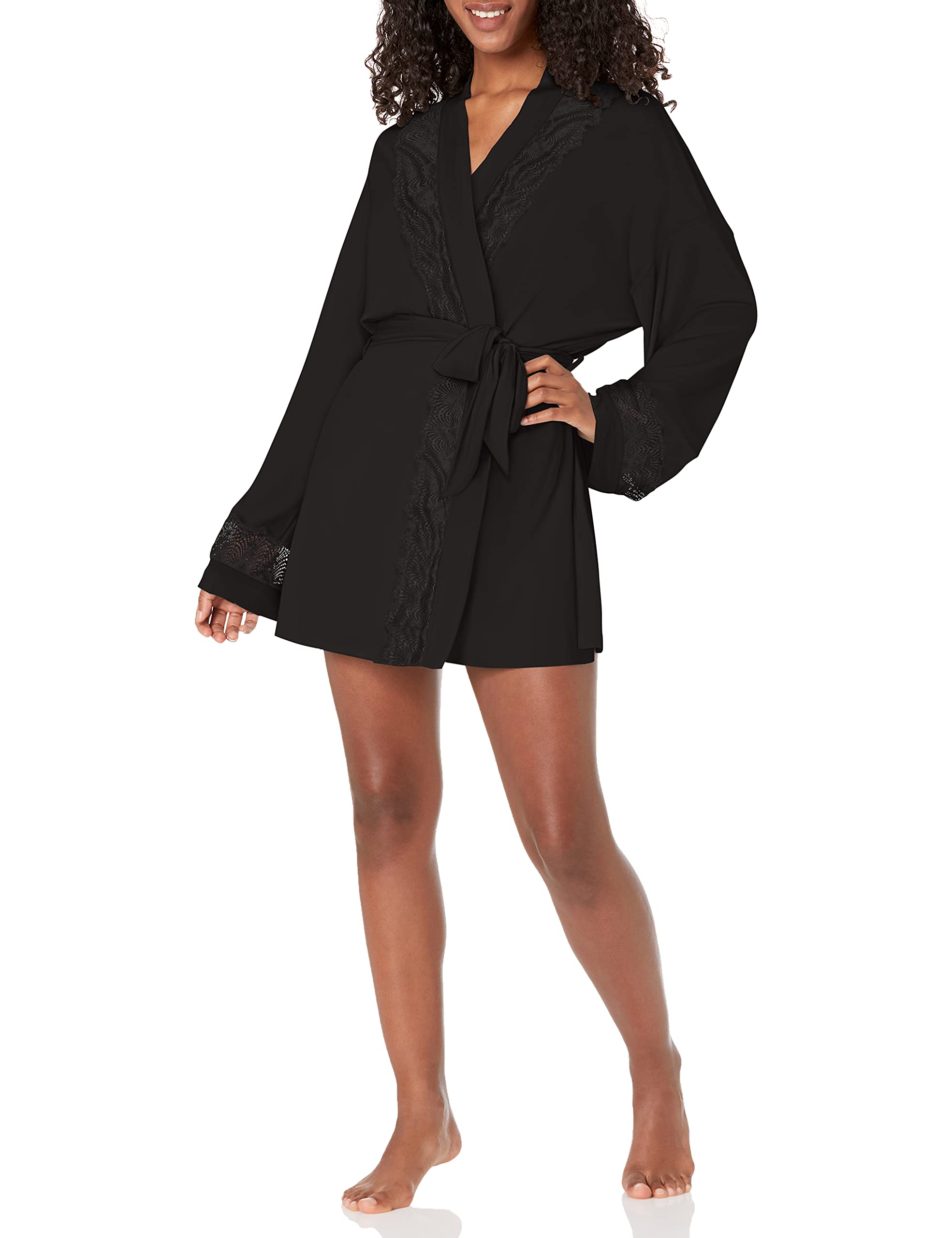 Cosabella Women's Allure Robe - Luxury Soft Cotton Bathrobe for Spa, Hotel & Home Relaxation - Plus Size Loungewear for Women