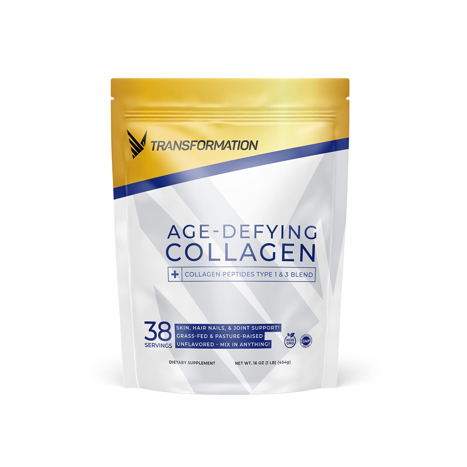 Grass-Fed Hydrolyzed Collagen Peptides Powder - Pure Bovine Collagen Types 1 & 3 for Hair, Skin & Nails | Keto & Paleo Friendly | 16oz Unflavored Protein Supplement | Supports Joint Health & Gut Wellness | Perfect for Smoothies, Coffee & Baking Recipes