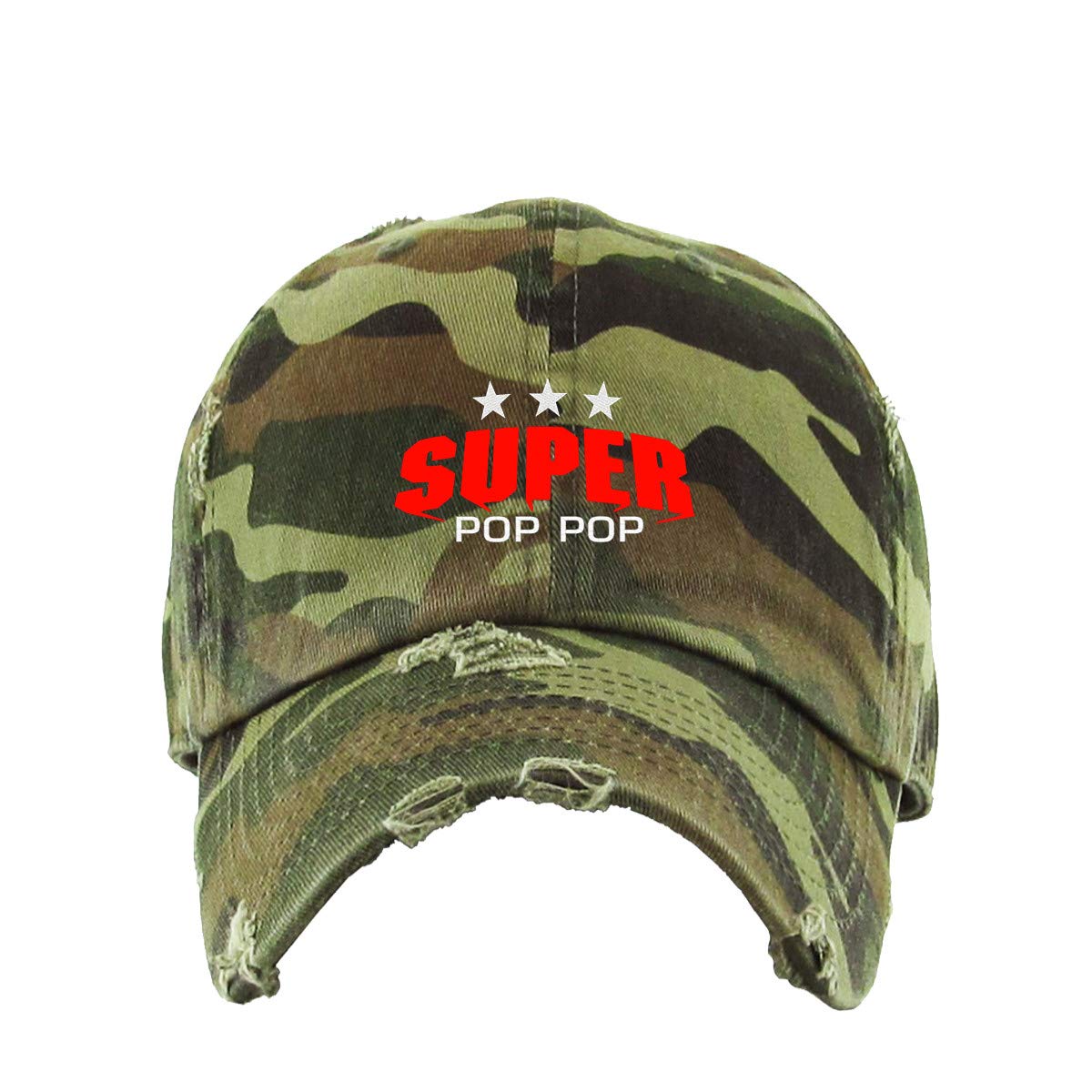 Super Pop Pop Dad Baseball Cap - Embroidered Cotton Adjustable Dad Hat for Men - Perfect for Outdoor Sports, Casual Wear & Father's Day Gifts