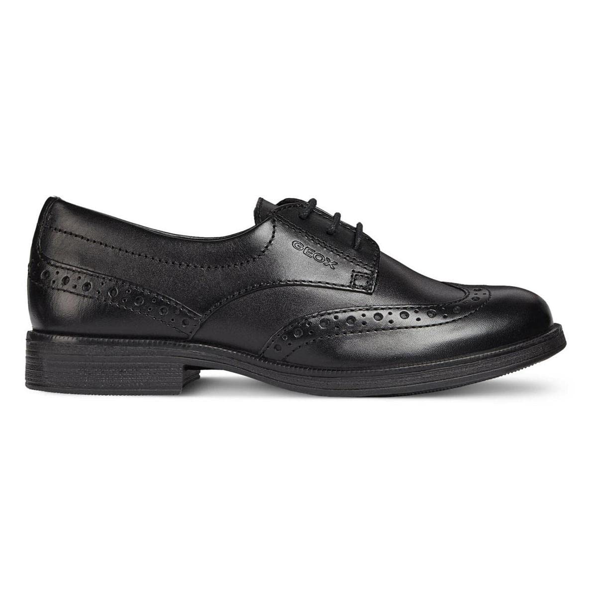 Geox Girls Black Derby Brogues Shoes for Toddlers Size 5 - Stylish & Comfortable for School, Parties & Everyday Wear