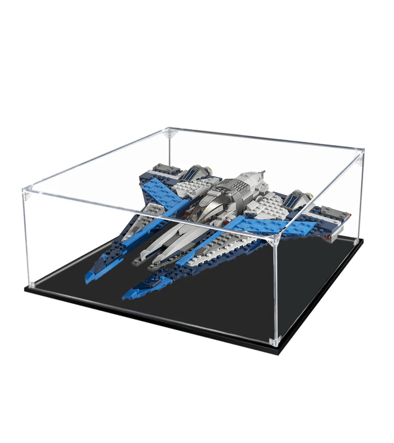 LEGO Star Wars Mandalorian Starfighter 75316 Display Case - Clear Acrylic Protection for Collectible Building Sets - Perfect for Showcasing in Home Office or Game Room
