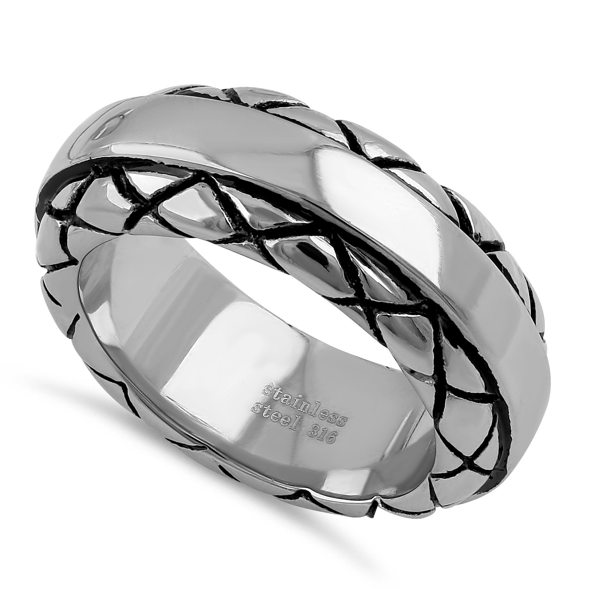 Exotic Stainless Steel Band Ring for Men & Women - Trendy Boho Jewelry for Parties, Weddings & Everyday Wear