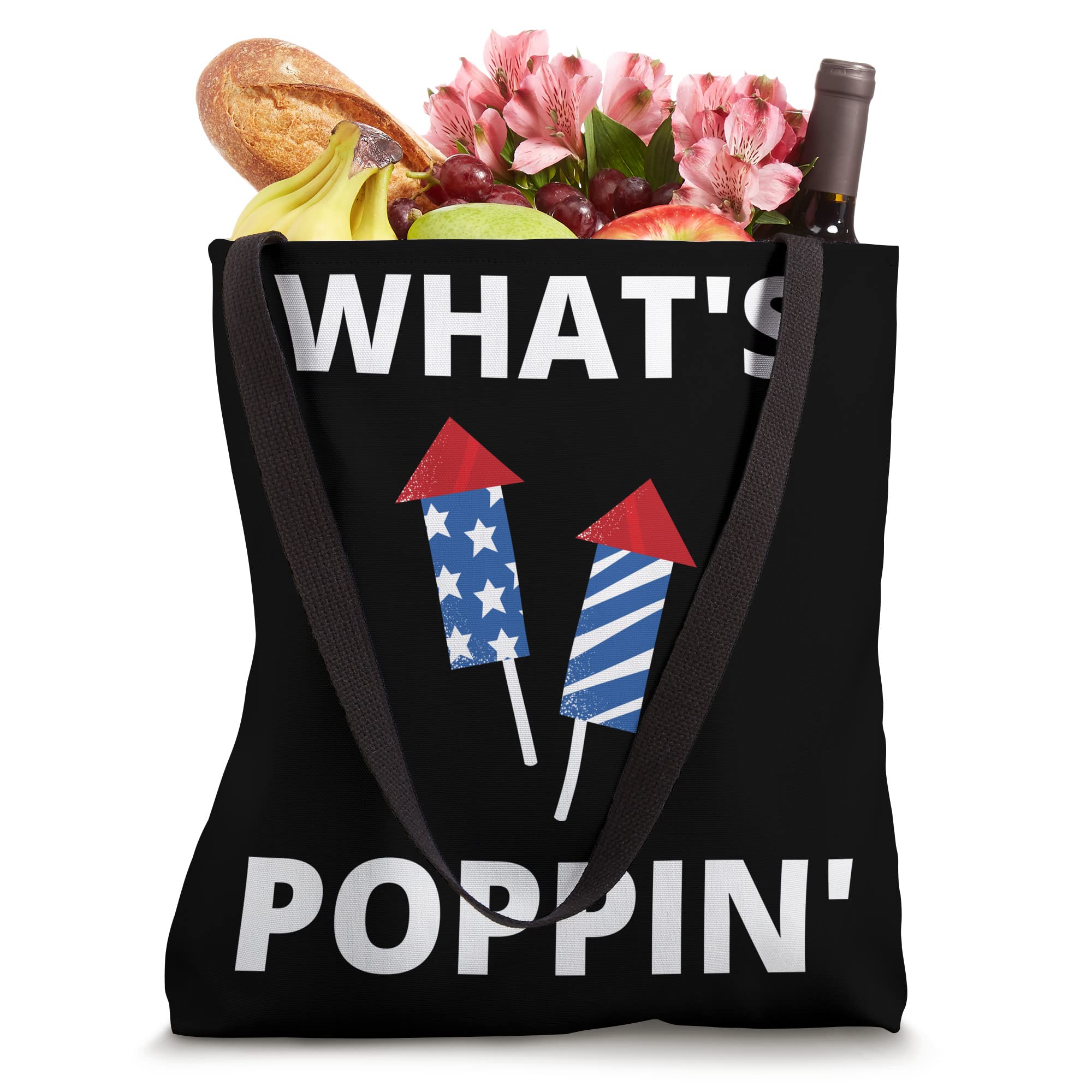 4th of July Fireworks Director Tote Bag - Patriotic American Flag Design for Independence Day Celebrations, Beach Outings & Shopping