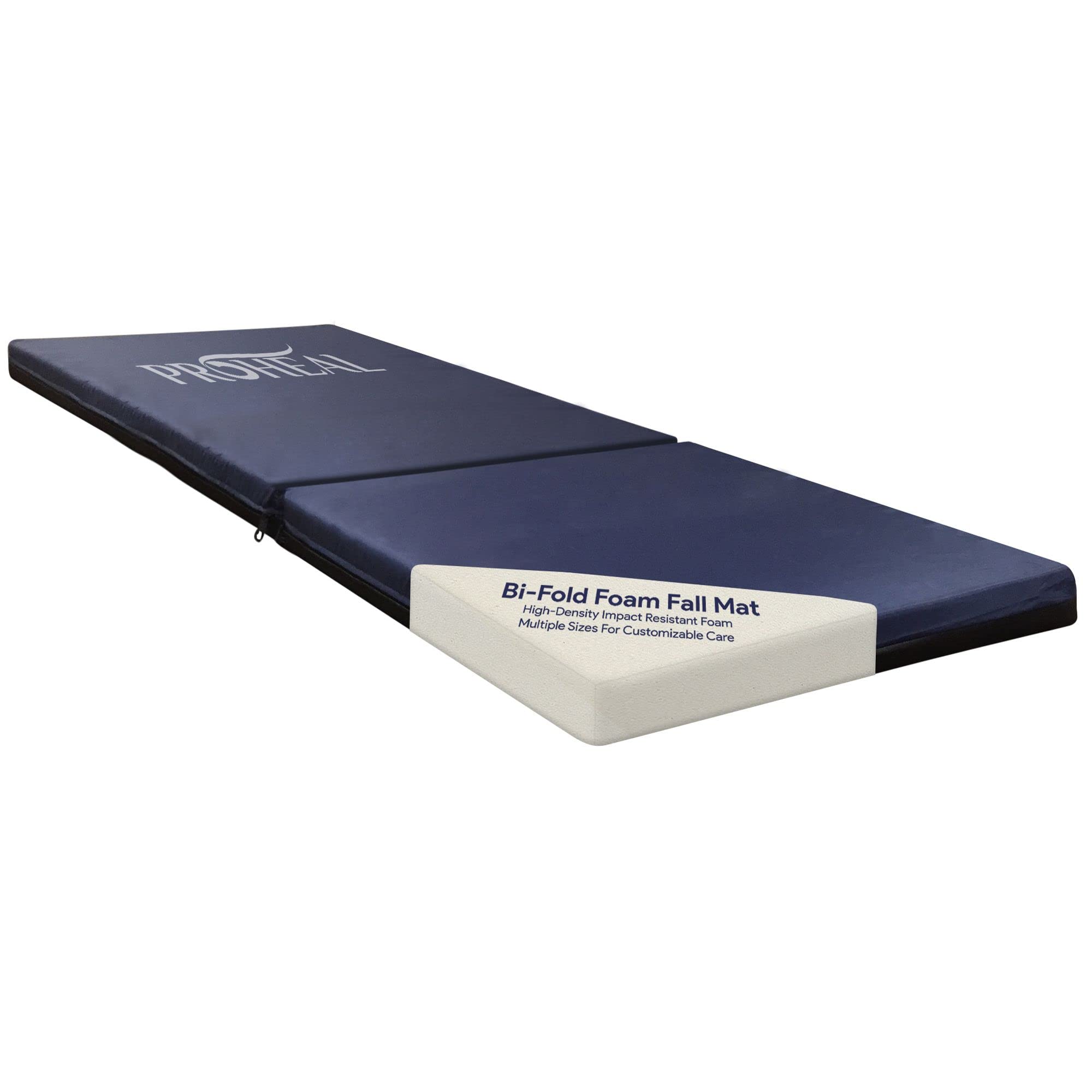 Thick Bi-Fold Fall Prevention Mat for Elderly & Kids - High Density Impact Resistant Safety Floor Mat (24
