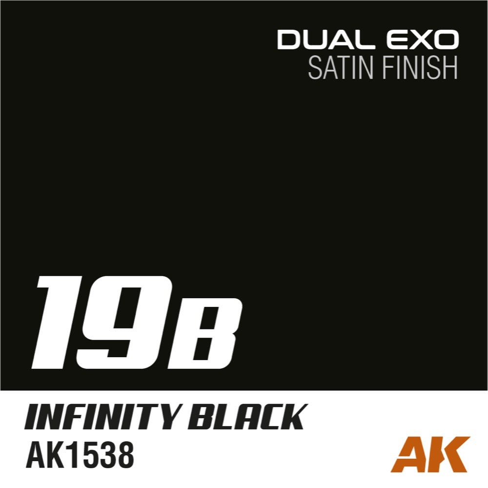 AK Interactive AK1538 Dual Exo Sc-Fi 19B Infinity Black 60ml Acrylic Paint - Premium Model & Miniature Paint for Warhammer, D&D, and Scale Models - Perfect for Airbrush and Hand Painting
