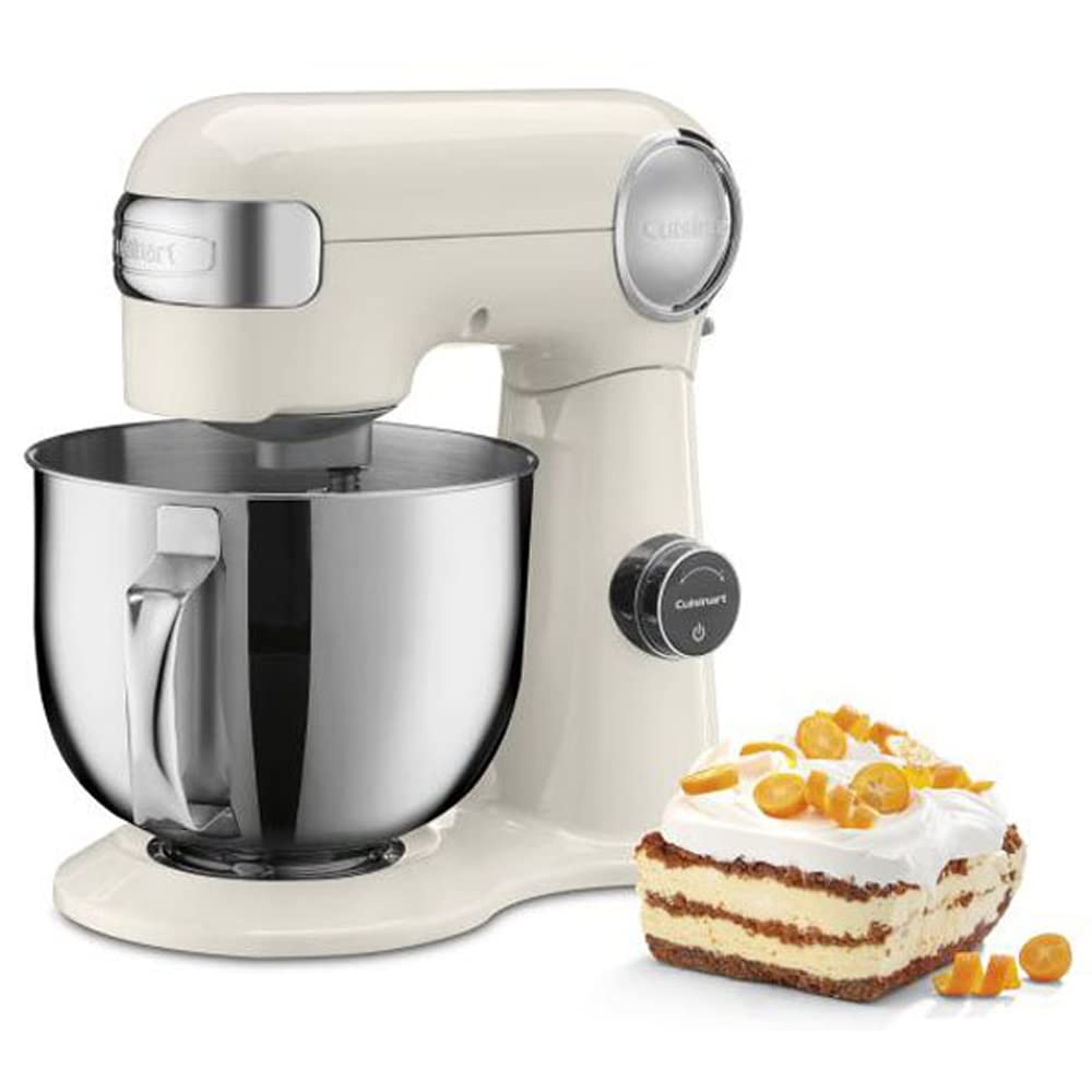 Cuisinart SMD-50CRM Precision Pro 5.5-Quart Digital Stand Mixer with Coconut Cream Bundle - 1 Year CPS Enhanced Protection Plan - Perfect for Baking, Mixing Dough & Whipping Cream at Home