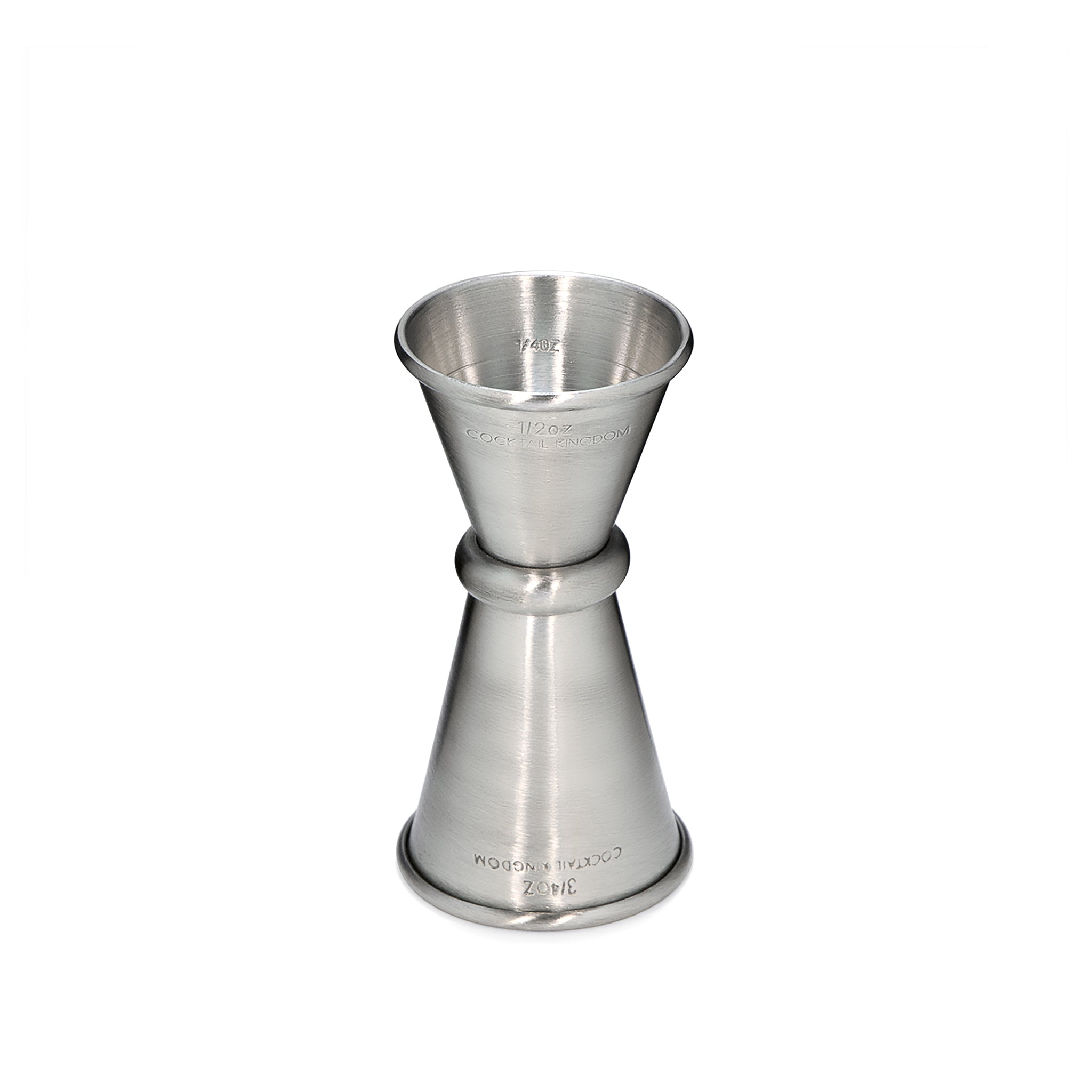 Premium Japanese Style Jigger - Stainless Steel Cocktail Measuring Tool (½oz & ¾oz) - Perfect for Mixing Martinis, Old Fashioned & Craft Cocktails at Home Bar