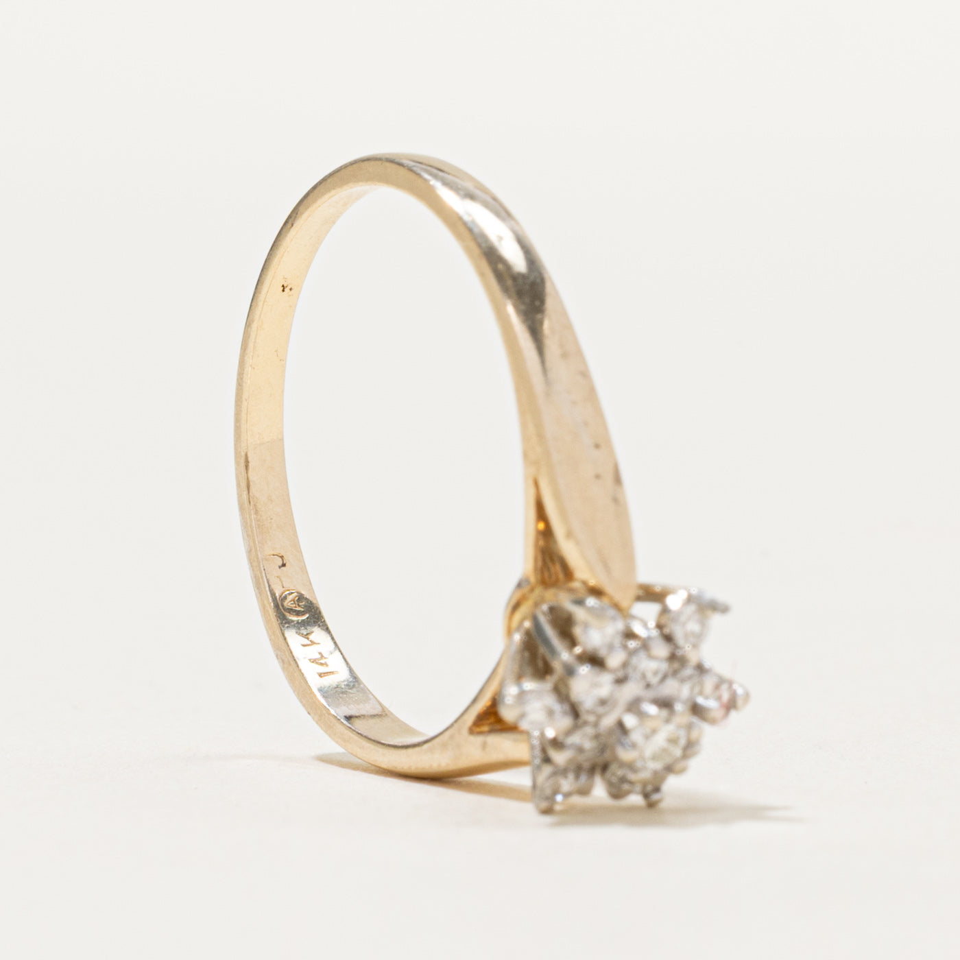 0.22ctw Cluster Diamond Ring - Size 6.75 | Elegant Wedding Band, Anniversary Gift & Everyday Jewelry for Women