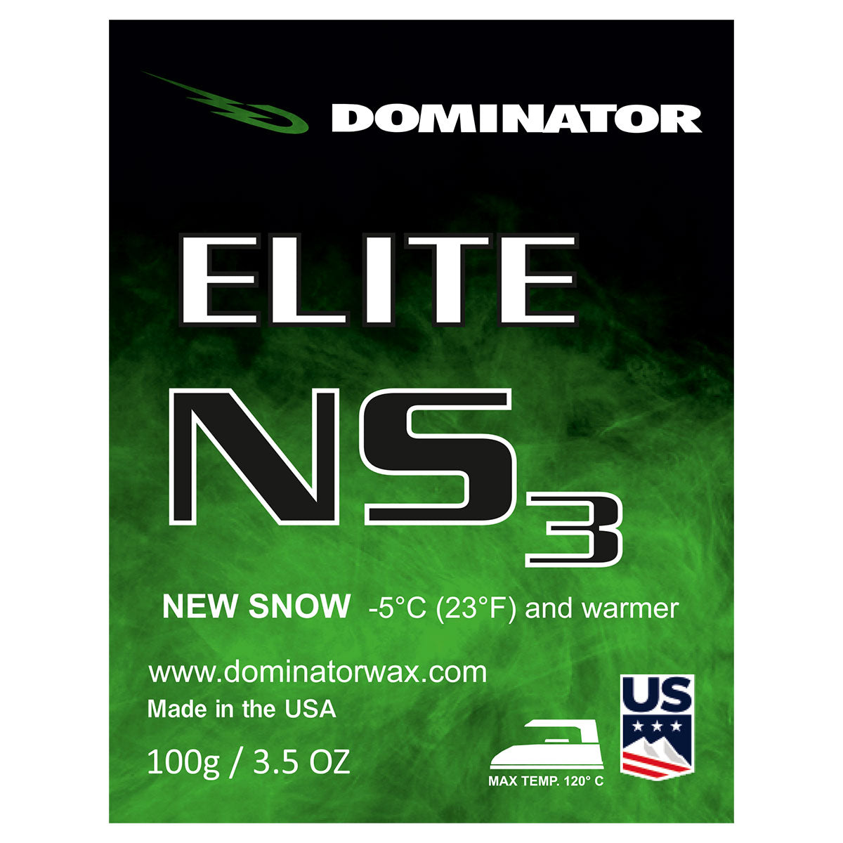 Dominator Elite New Snow (NS) Race Wax - High Performance Ski Wax for Competitive Skiing & Snowboarding - Ideal for Racing, Training & Winter Sports