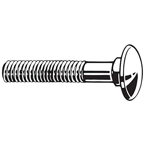 1/2-13x8 Inch Zinc Plated Carriage Bolts - Pack of 10 - Heavy Duty Construction for Furniture, Fencing & Outdoor Projects