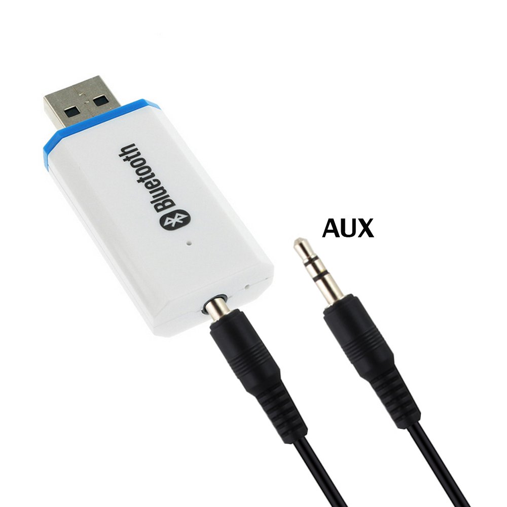 Wireless Bluetooth 5.0 USB Receiver Adapter - AUX Audio Car Kit for Home & Car Stereo Systems | Portable Speaker Connector with 3.5mm Cable (Yet-M1) | Perfect for Hands-Free Calling & Music Streaming in Vehicles or Home Audio Setup