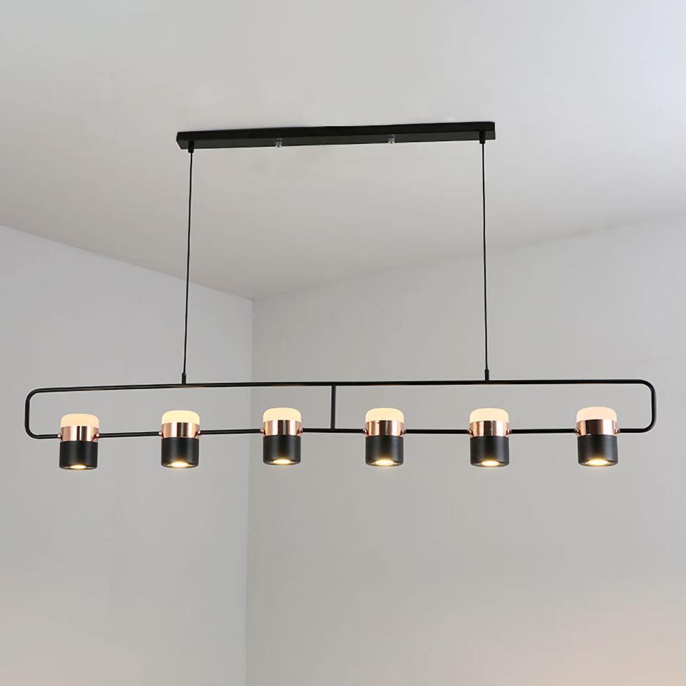 Adjustable Glass Pendant Light Fixture - Modern Dimmable Hanging Chandelier for Kitchen Island, Dining Room & Bedroom Lighting