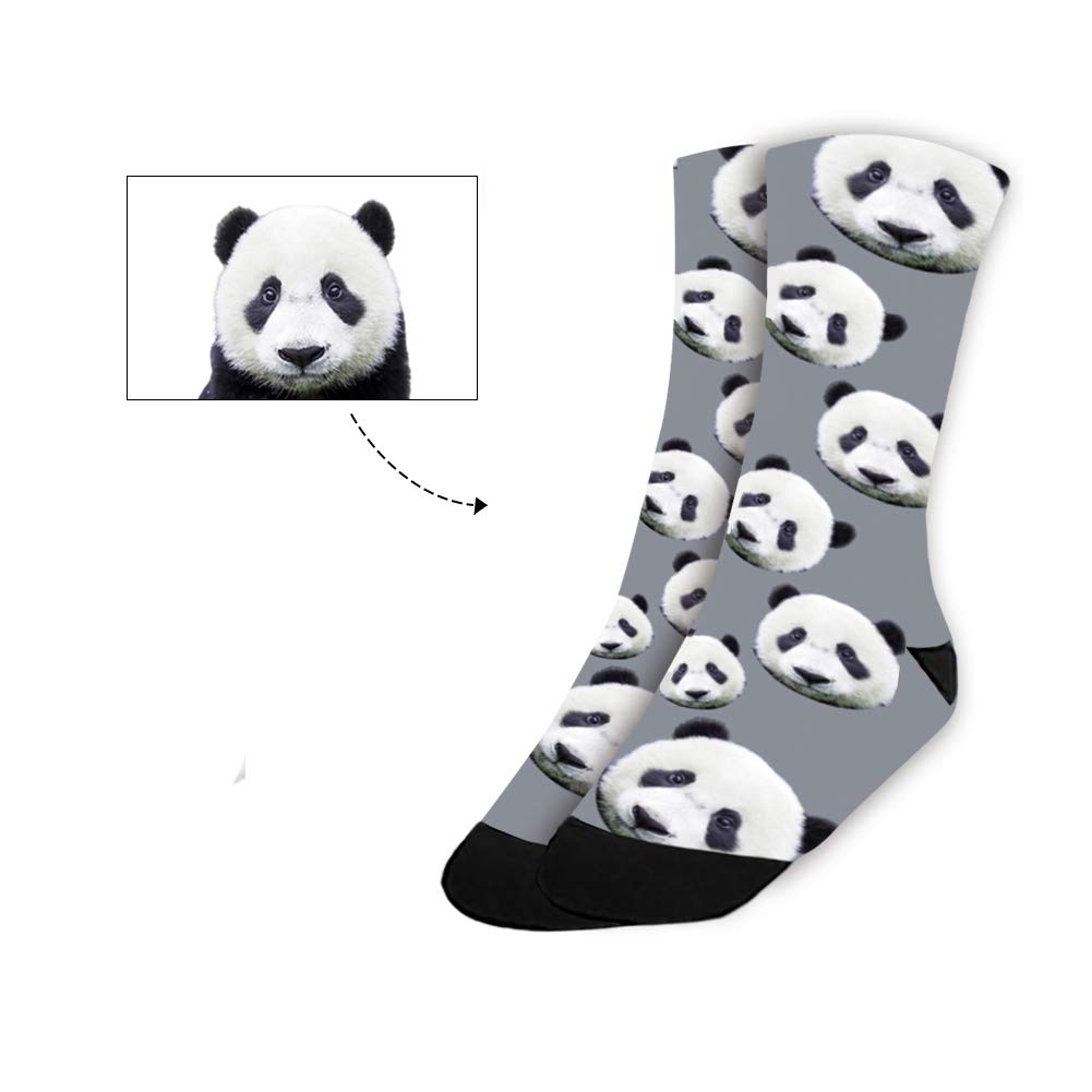 Custom Personalized Pet Face Socks with Cat & Dog Photos - Unique Picture Crew Socks for Men & Women - Perfect Gift for Pet Lovers, Gym Wear & Cozy Home Outfits