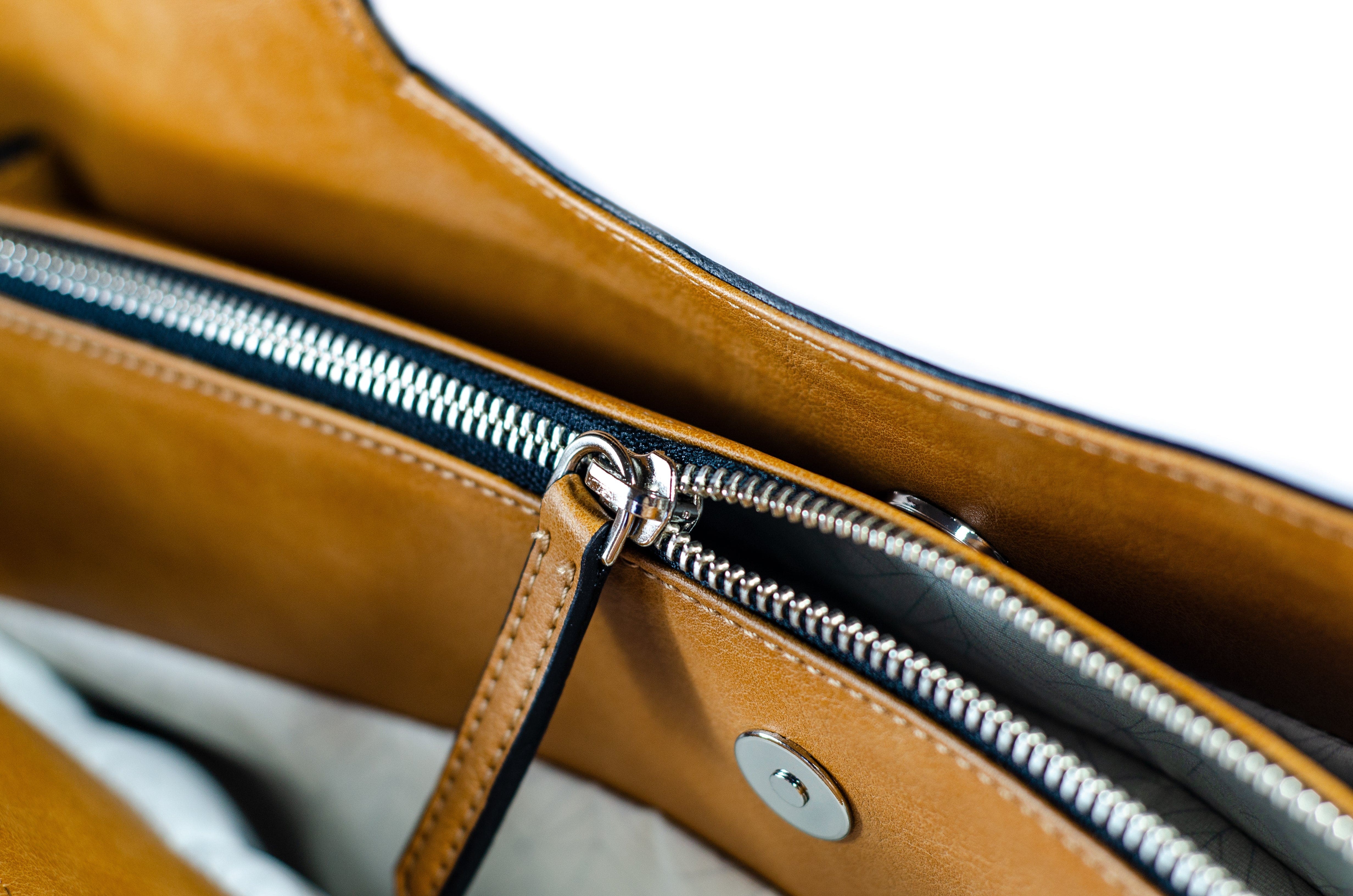 Premium Vegan Leather Business Tote Bag for Women - Professional Work Bag with Spacious Compartments | Camel Color | Perfect for Office, Meetings & Business Travel