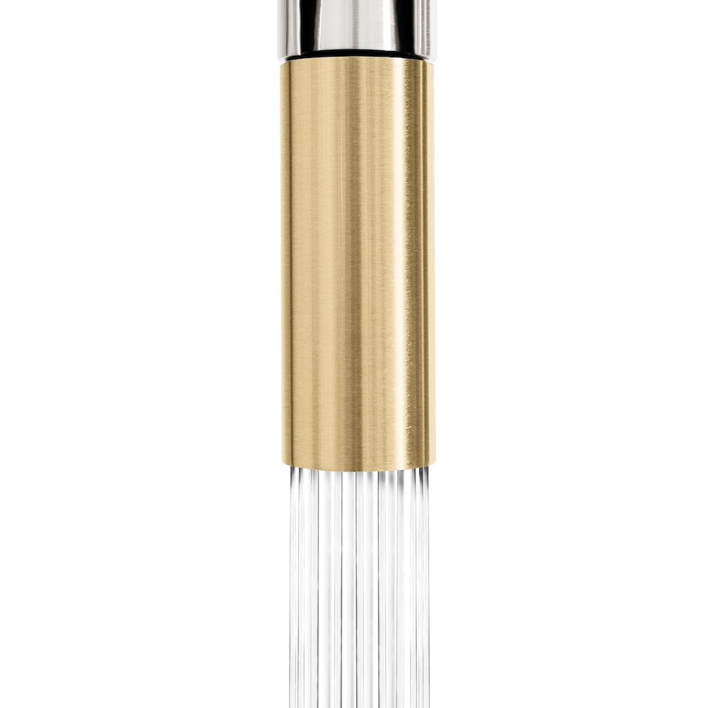 ZLINE Autograph Edition Sierra Pull Down Spring Single Handle Kitchen Faucet - Brushed Nickel & Champagne Bronze Finish - Perfect for Modern Farmhouse & Commercial Style Kitchens (SRA KF ZBNCB)