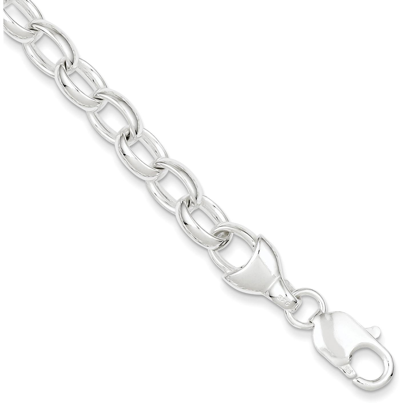 FindingKing Sterling Silver Cable Link Bracelet 8.5