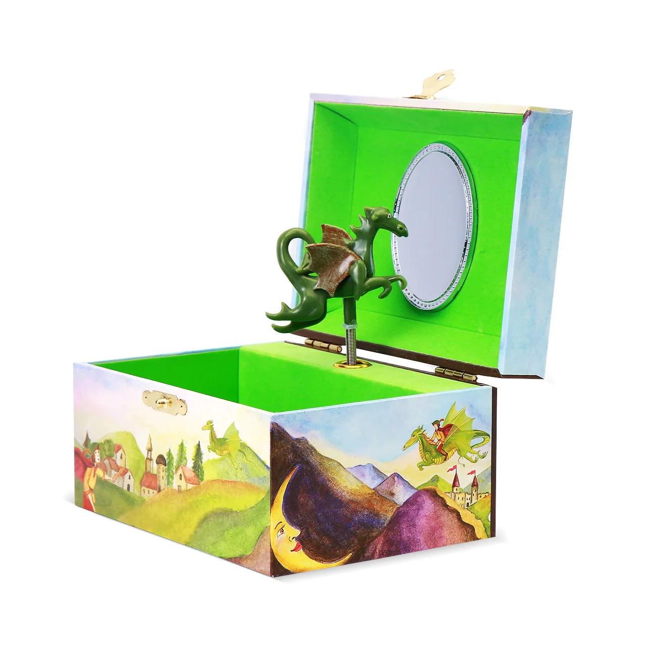 Enchantmints Friendly Dragon Music Box - Handcrafted Wooden Musical Gift for Kids, Birthday & Christmas Presents - Perfect for Nursery Decor, Baby Showers & Fantasy Themed Parties