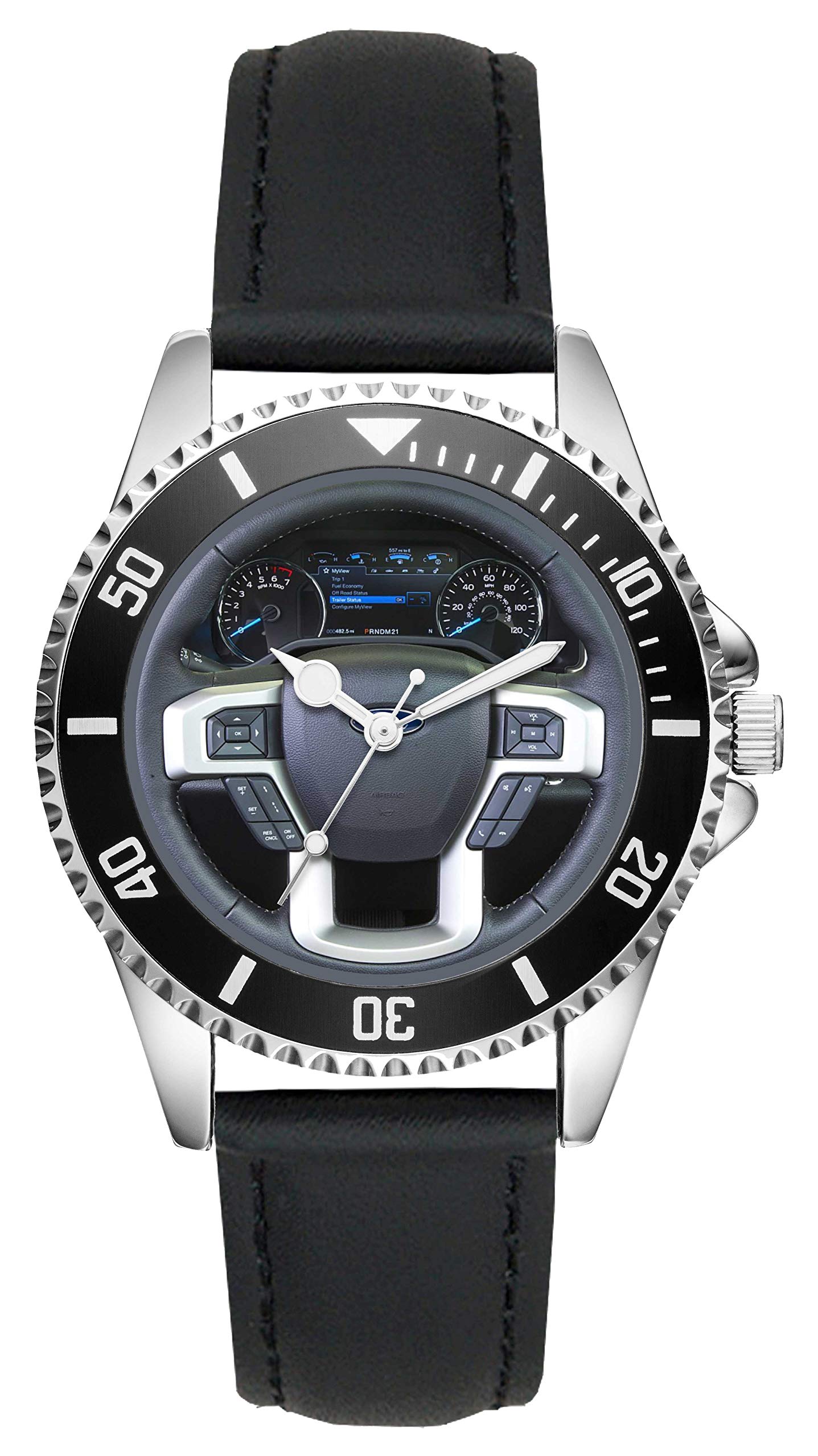 Ford F-150 Men's Watch - Stylish Cockpit Quartz Analog Wristwatch for Truck Enthusiasts - Perfect Gift for Dad, Husband & Ford Fans - Great for Work, Driving & Outdoor Adventures - Model L-20725