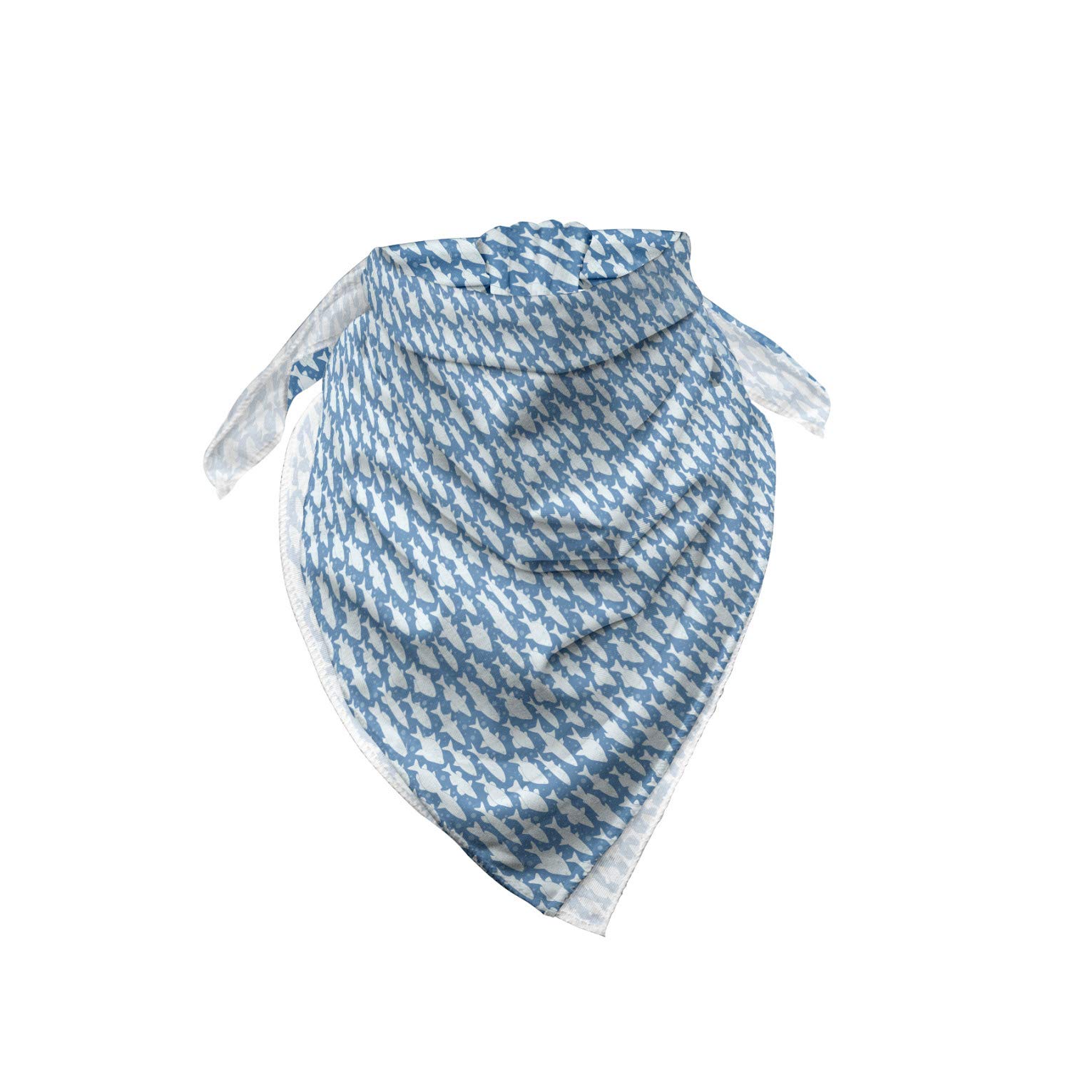 Ambesonne Nautical Bandana - Fish and Bubbles Seascape Design - Unisex Head Scarf & Neck Tie for Men Women - Perfect for Beach, Boating, Fishing & Outdoor Adventures