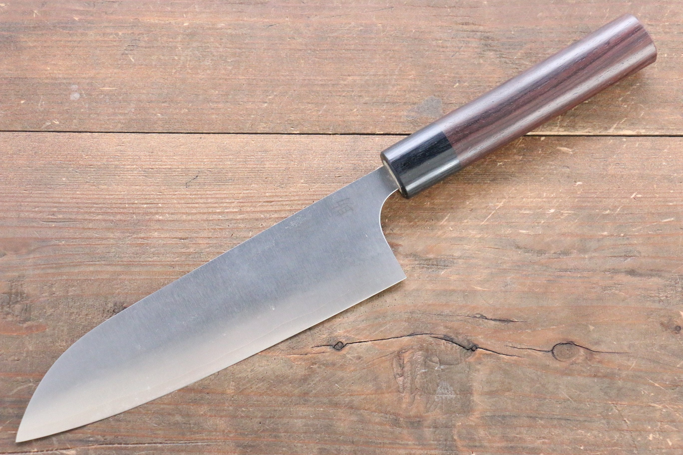 Premium Seisuke SG2 Santoku Knife 180mm - Japanese High Carbon Stainless Steel Blade with Exquisite Shitan Handle - Perfect for Slicing, Dicing, and Mincing in Professional Kitchens & Home Cooking