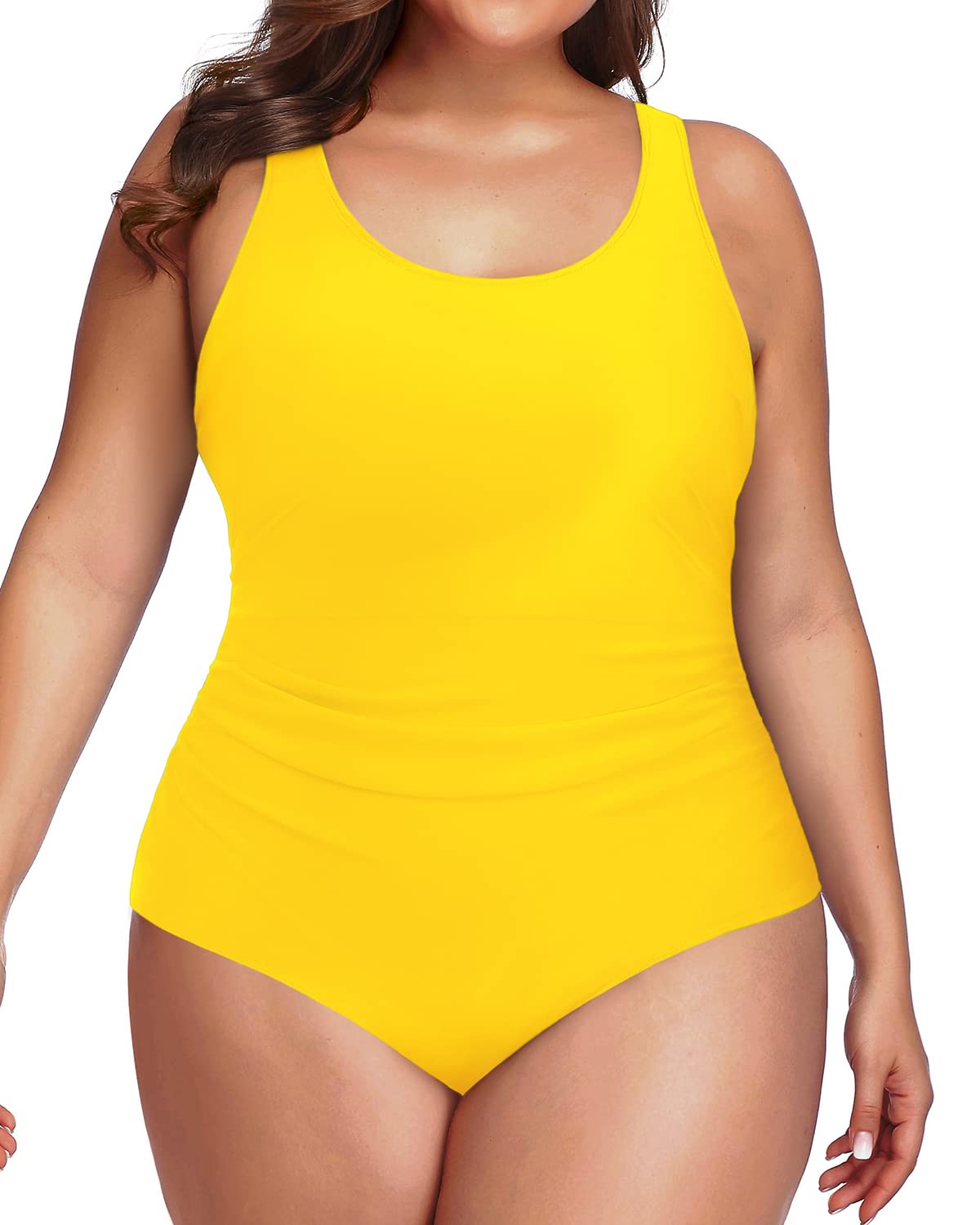 Daci Women's Plus Size One Piece Swimsuit - Backless Tummy Control Ruched Bathing Suit for Beach, Pool & Vacation | Flattering Swimwear for Curvy Women