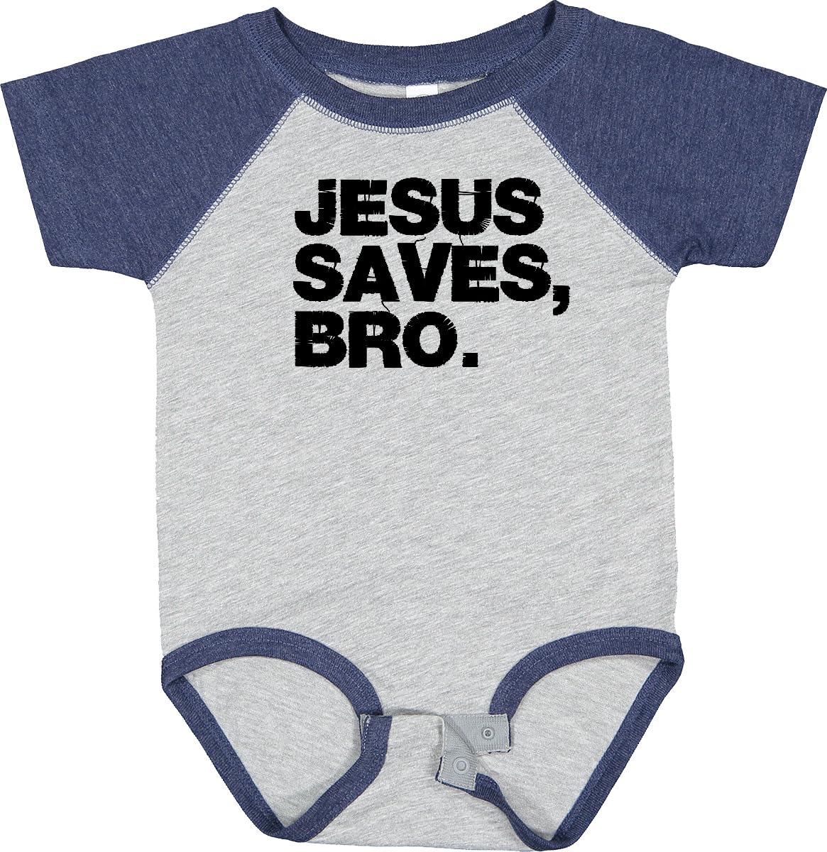 Inktastic Jesus Saves, Bro. Baby Bodysuit - Christian Infant Onesie for Church, Baptism & Family Gatherings