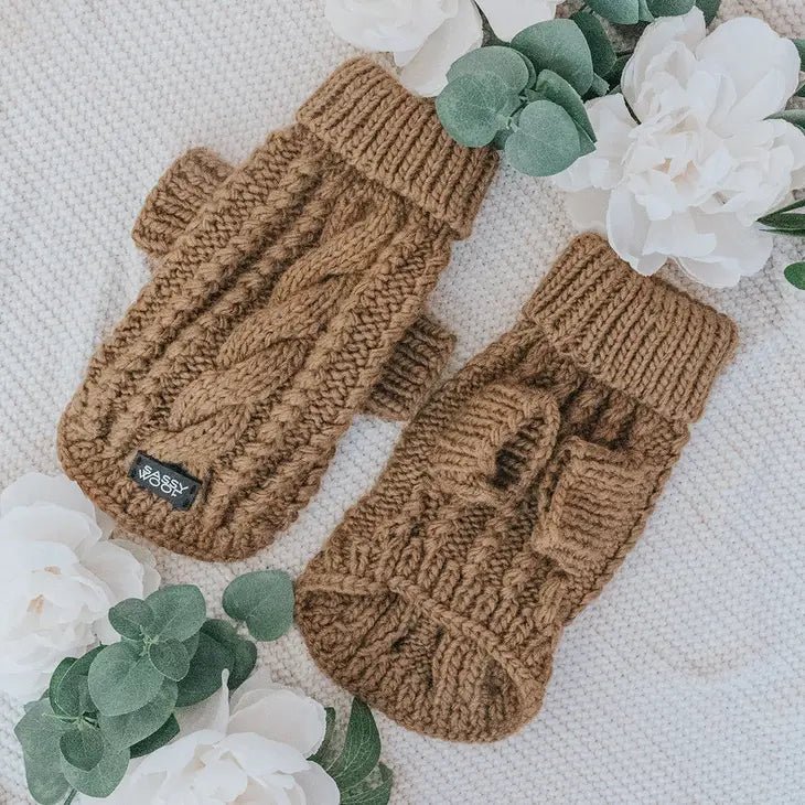 Cozy Brown Cable Knit Sweater for Women | Soft Winter Pullover | Perfect for Casual Outfits & Christmas Gatherings