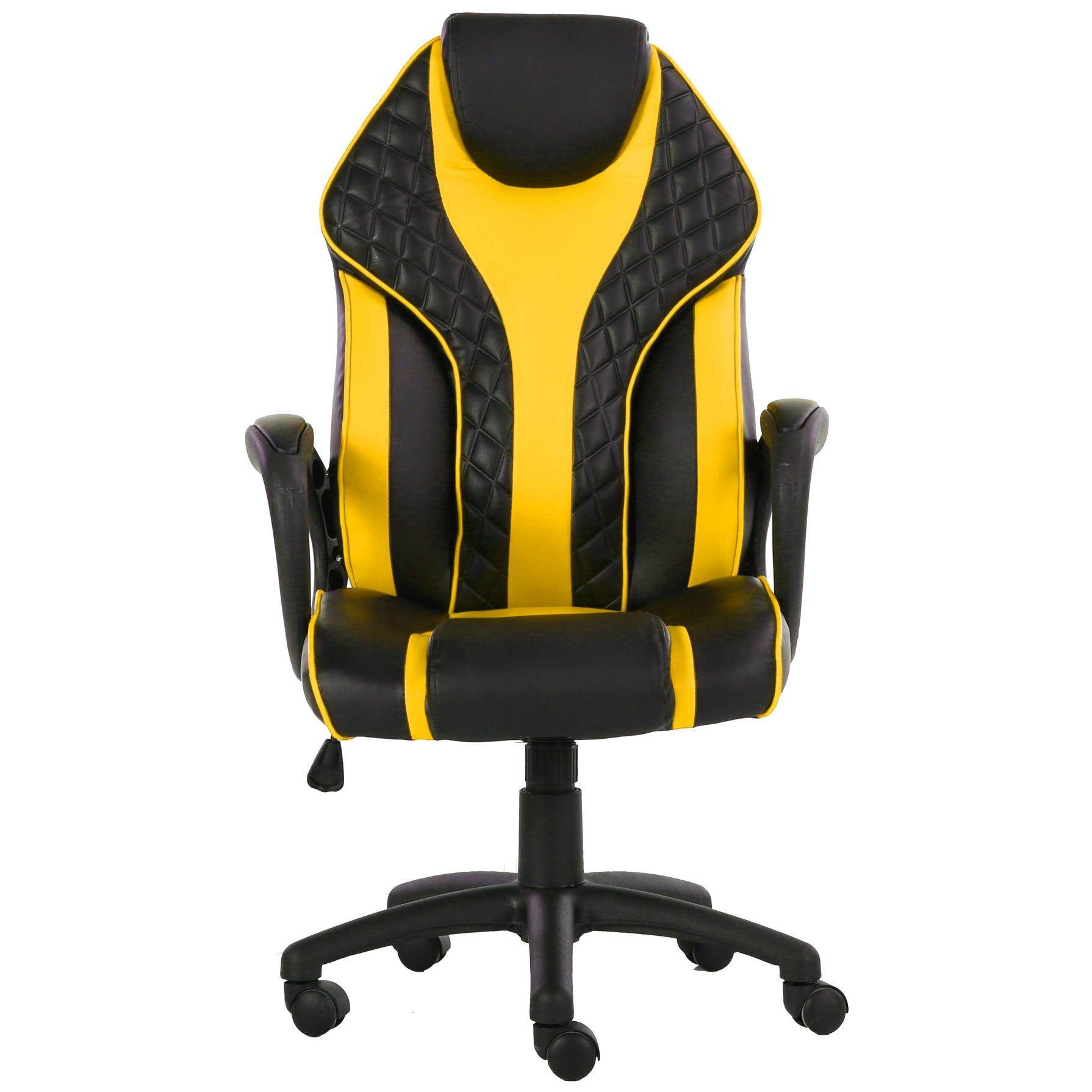 HAWK SERIES 058 Ergonomic Gaming Chair - Black & Yellow, High Back Racing Style with Lumbar Support for PC, Office, and Esports Gamers - Perfect for Long Gaming Sessions and Work Comfort