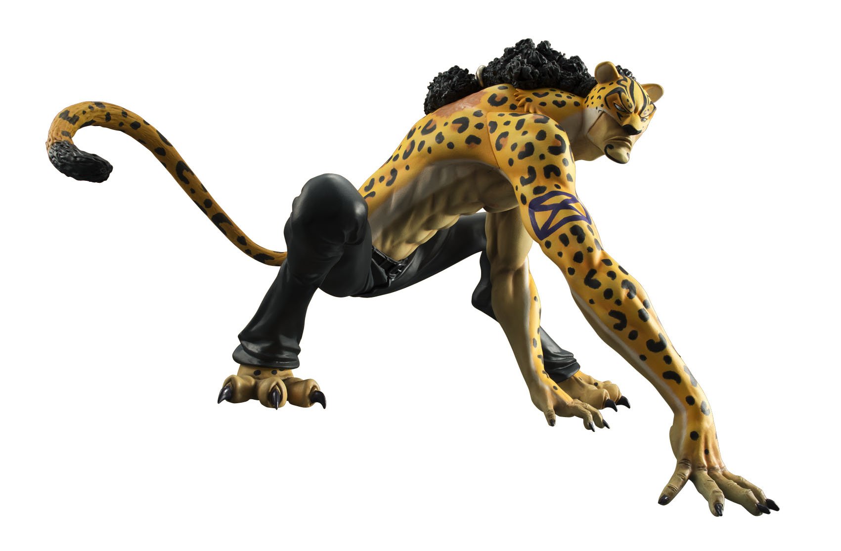Megahouse One Piece P.O.P. Portrait of Pirates Leopard Version Rob Lucci PVC Figure - Premium Anime Collectible for Display & Home Decoration