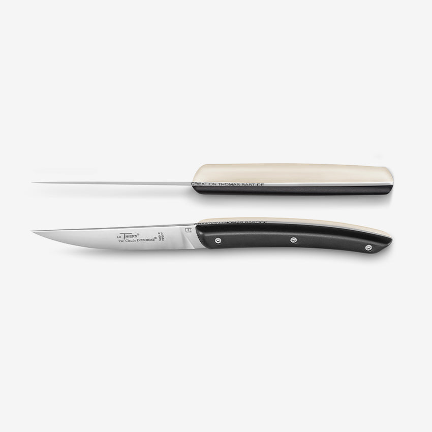 Claude Dozorme Thiers Bastide Shadow Steak Knives Set of 6 - Premium French Steak Knives for Fine Dining, BBQ & Meat Cutting
