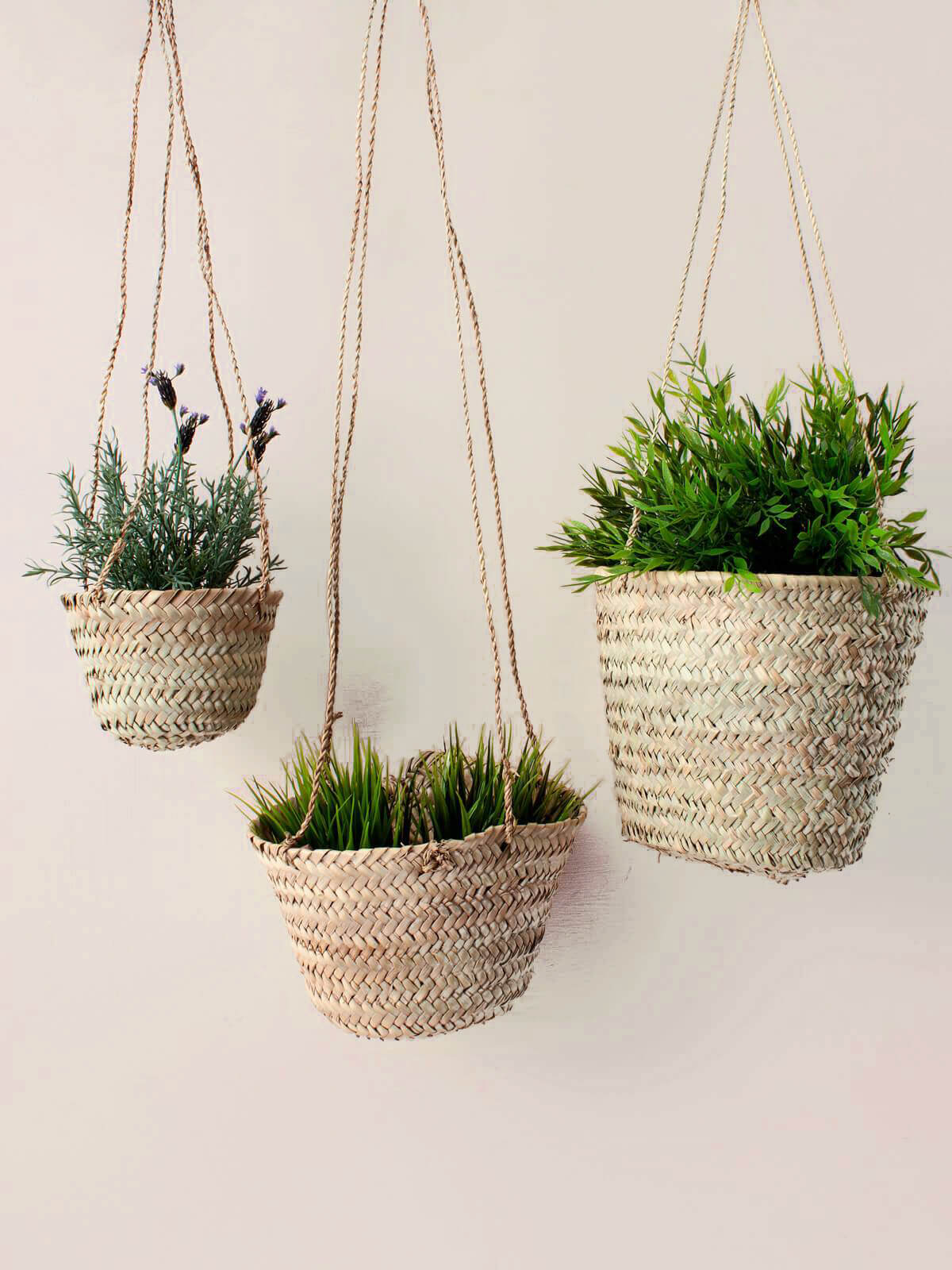 Hanging Baskets for Plants - Decorative Indoor/Outdoor Flower Pots with Hooks - Perfect for Balcony, Patio, and Home Garden Decor