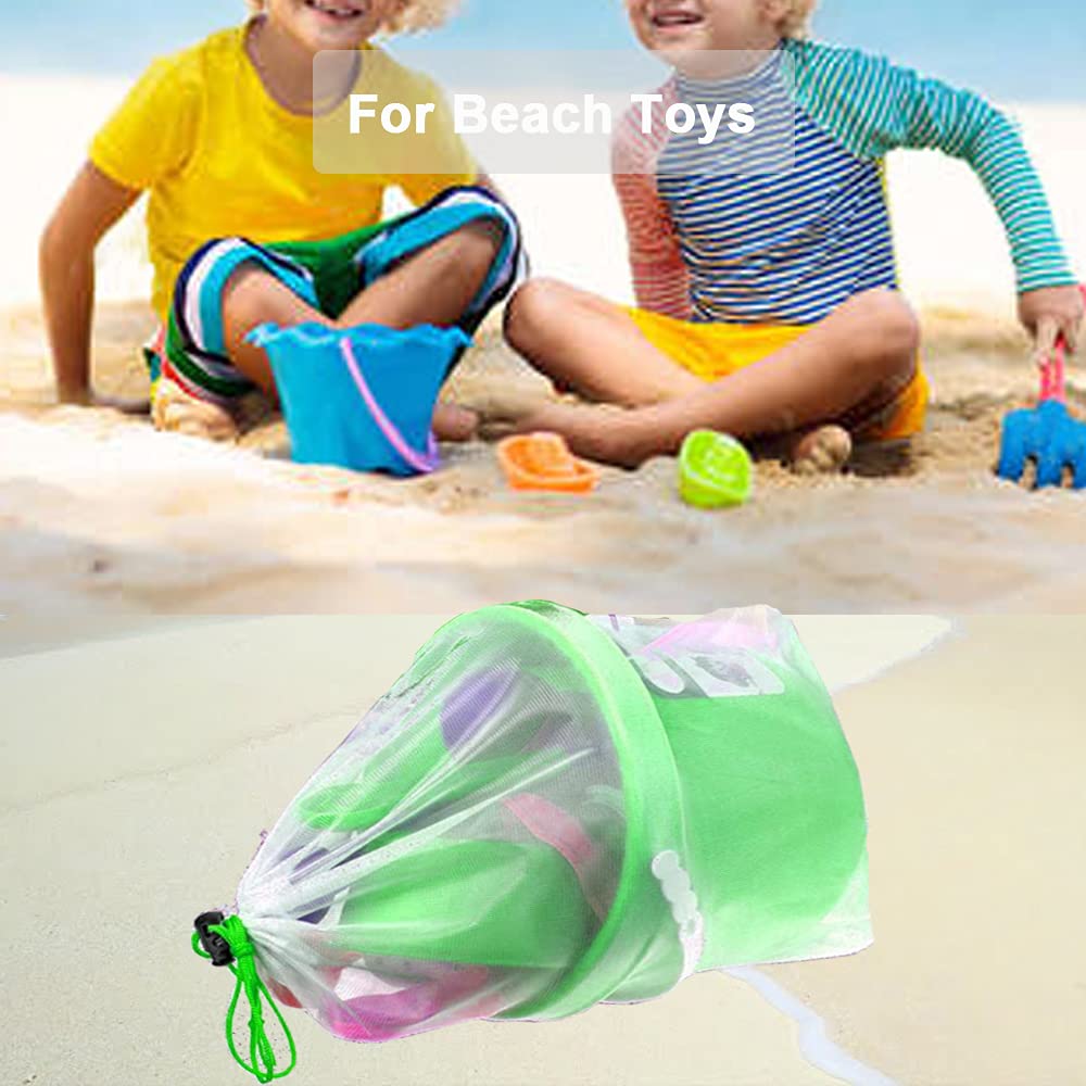 16 Pcs Mesh Small Toy Storage Bags - 3 Sizes Reusable Drawstring Organizer for Kids Playroom, Toys, Fruits & Vegetables | Perfect for Home Organization, Travel & Grocery Shopping