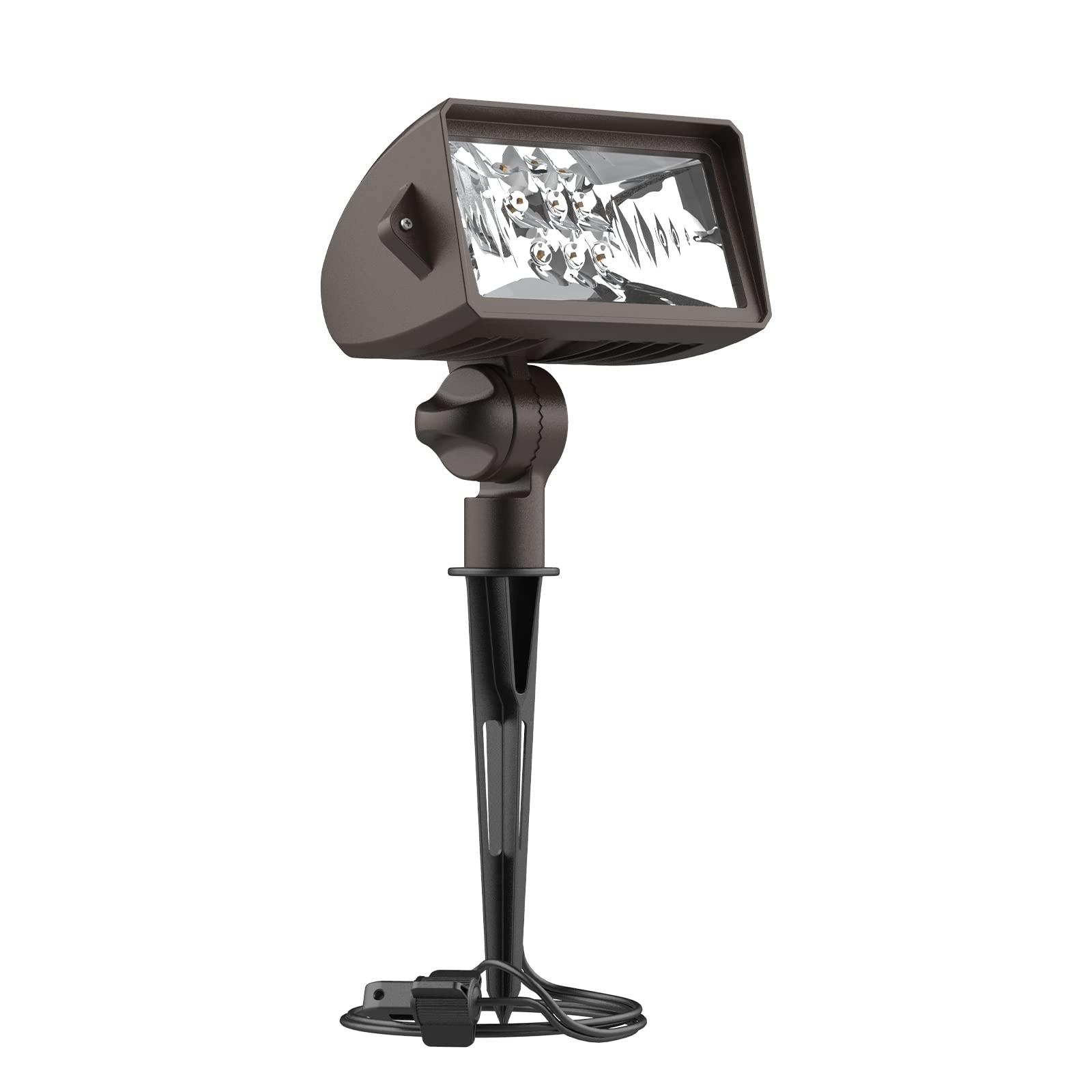 GOODSMANN 18W LED Wall Wash Flood Light - Die-Cast Aluminum Outdoor Landscape Lighting, Weatherproof 2700K Warm White, Low Voltage Brown (9920-4675-01) - Perfect for Garden Paths, Building Facades & Architectural Accent Lighting