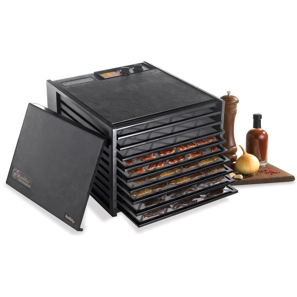 Excalibur 3926TB 600-Watt 9-Tray Electric Food Dehydrator with 26-Hour Timer & Temperature Control - Automatic Shut Off for Jerky, Fruits, Herbs - Perfect for Home Kitchen, Camping & Healthy Snacks