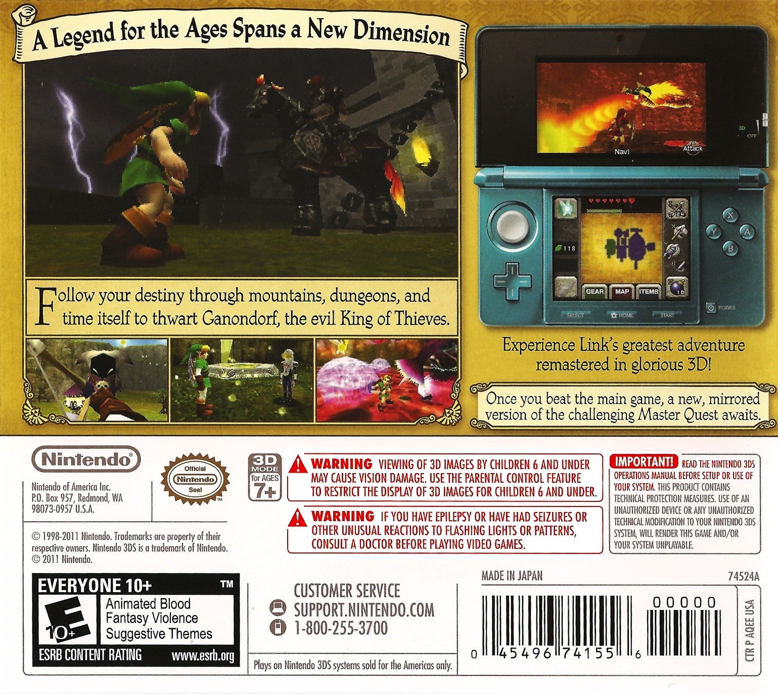 The Legend of Zelda: Ocarina of Time 3D - Nintendo 3DS Adventure Game | Relive Classic Zelda Story | Perfect for Travel & Gaming Enthusiasts