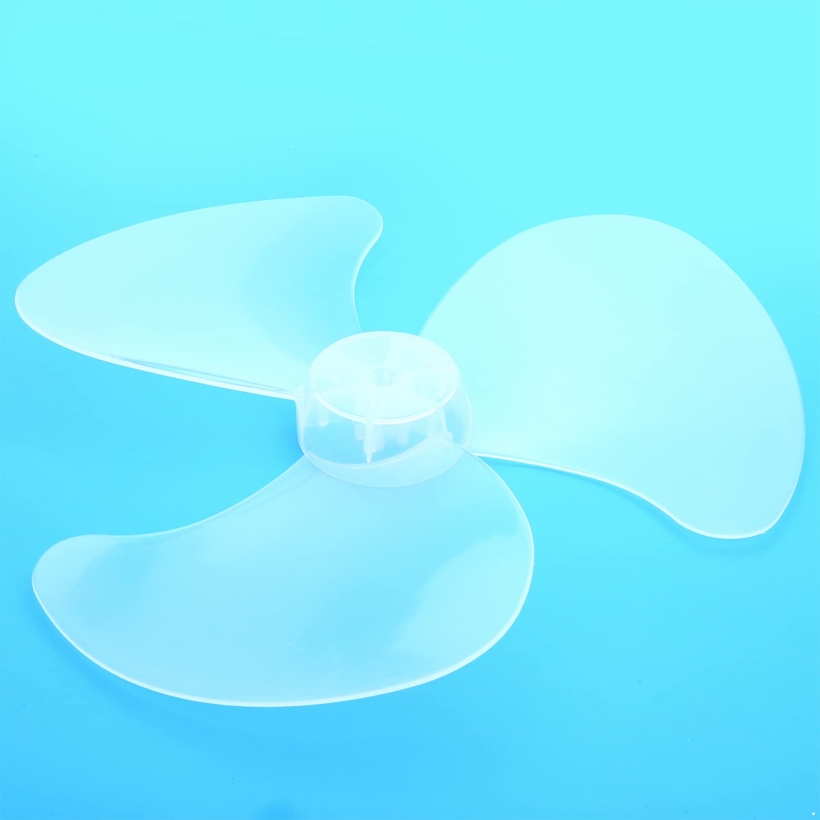 16 Inch White Plastic 3-Blade Fan Replacement - Compatible with Electric Fans - Includes Fan Nut - Durable & Quiet Cooling Accessory for Home, Office, or Workshop Use