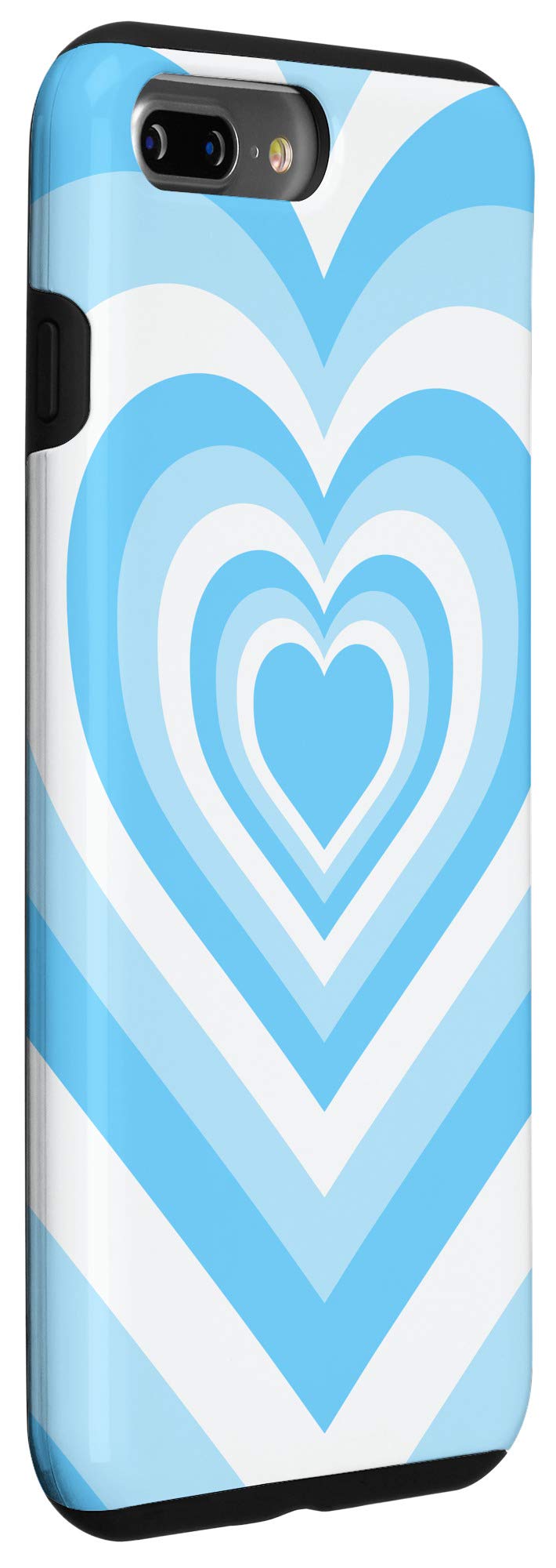 iPhone 7 Plus/8 Plus Blue Love Heart Coffee Latte Cute Valentine's Day Phone Case - Perfect for Coffee Lovers & Romantic Gifts