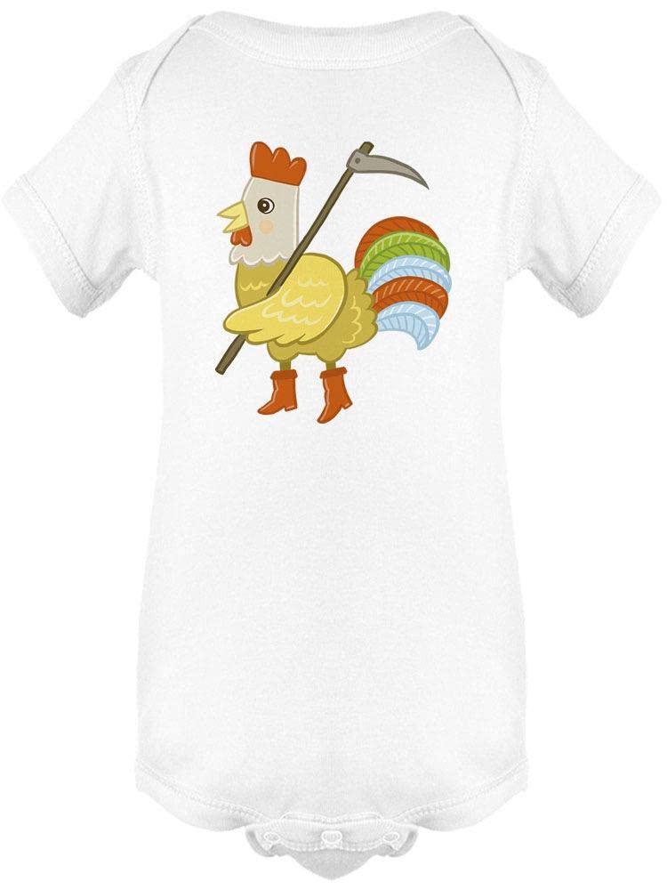 Smartprints Chicken with a Tool Bodysuit - Cute Baby Onesie for Newborns & Infants - Perfect for Playtime, Photo Shoots & First Birthday Outfits
