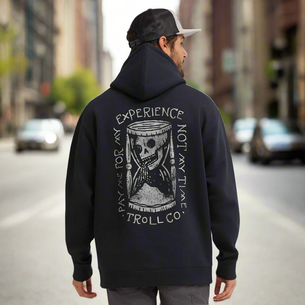 DHCM Men's Pay Me For My Experience Hoodie - Comfortable Cotton Pullover Sweatshirt for Casual Wear, Gym, and Street Style