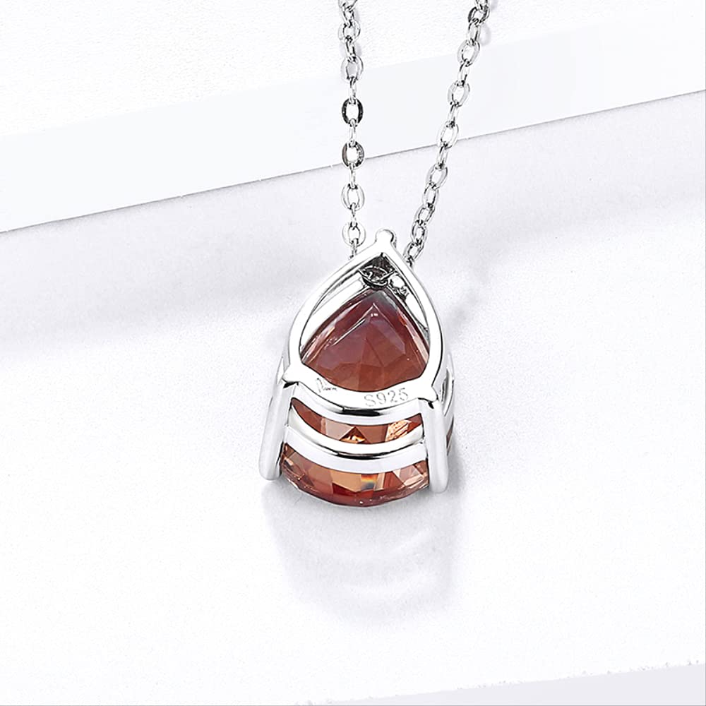 5.5 Carat Color Changing Zultanite Style Pear Cut Sterling Silver Pendant Necklace for Women | Perfect Birthday, Anniversary & Valentine's Day Gift | Elegant Jewelry for Parties, Weddings & Special Occasions