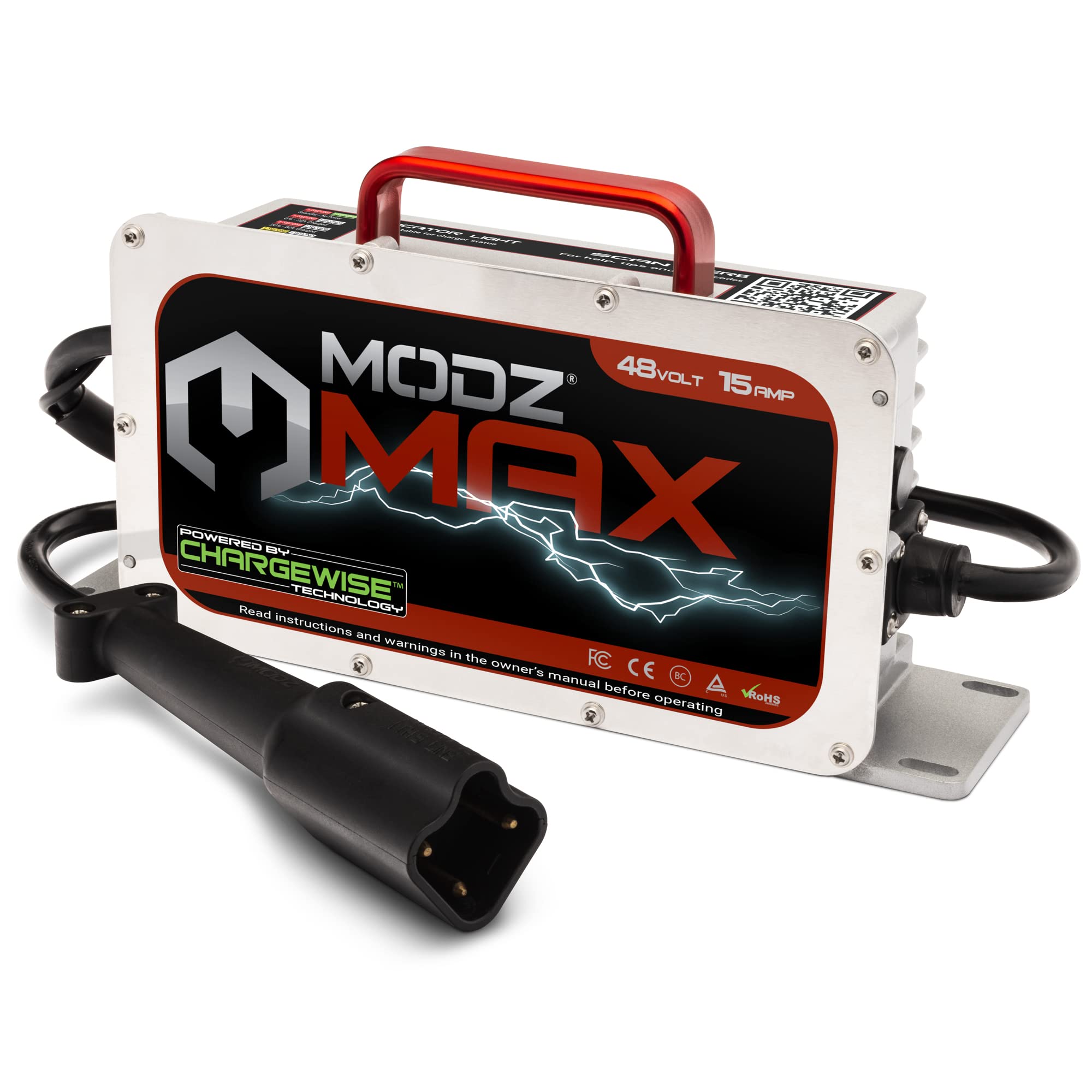 MODZ Max48 15 AMP Golf Cart Charger for Yamaha G29 Drive & Drive2 - 48V Battery Charger | Fast Charging, Durable Design | Perfect for Home, Golf Course & RV Use