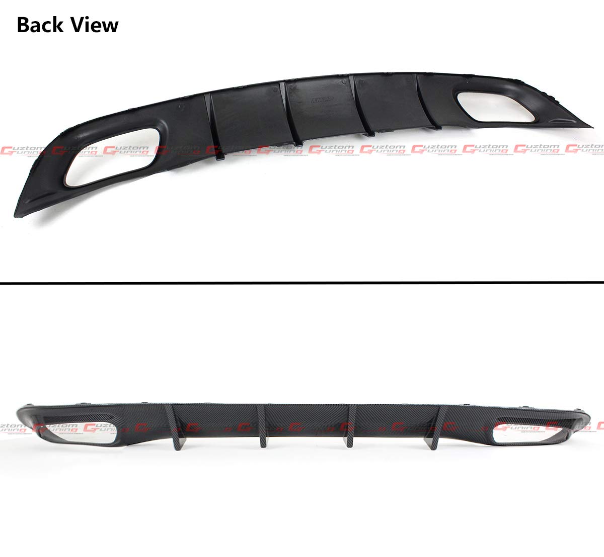 Shark Fin Rear Bumper Diffuser Valance Lip for 2015-2023 Dodge Charger SXT SE - Painted Carbon Fiber Finish - Enhance Aerodynamics & Style for Street Racing & Car Shows