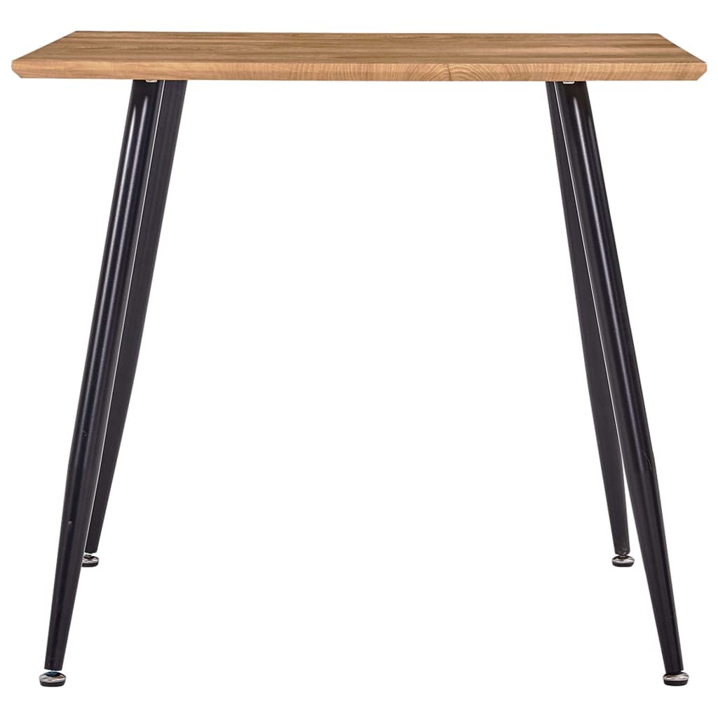 31.7 Inch Square Bar Height Dining Table - Oak & Black MDF Pub Table for Kitchen, Bistro, Cafe - Easy Assembly Counter Height Table for Small Spaces & Entertaining