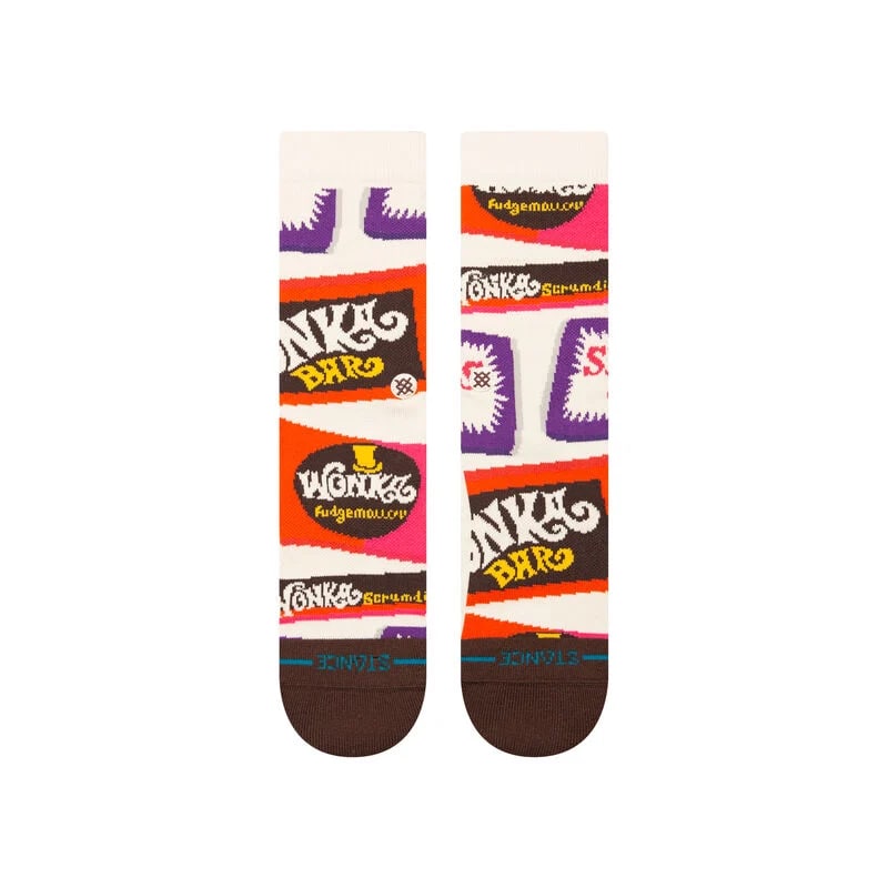 Stance Wonka Bars Crew Socks - Fun & Colorful Novelty Socks for Men & Women - Perfect for Movie Nights, Cosplay & Gifts